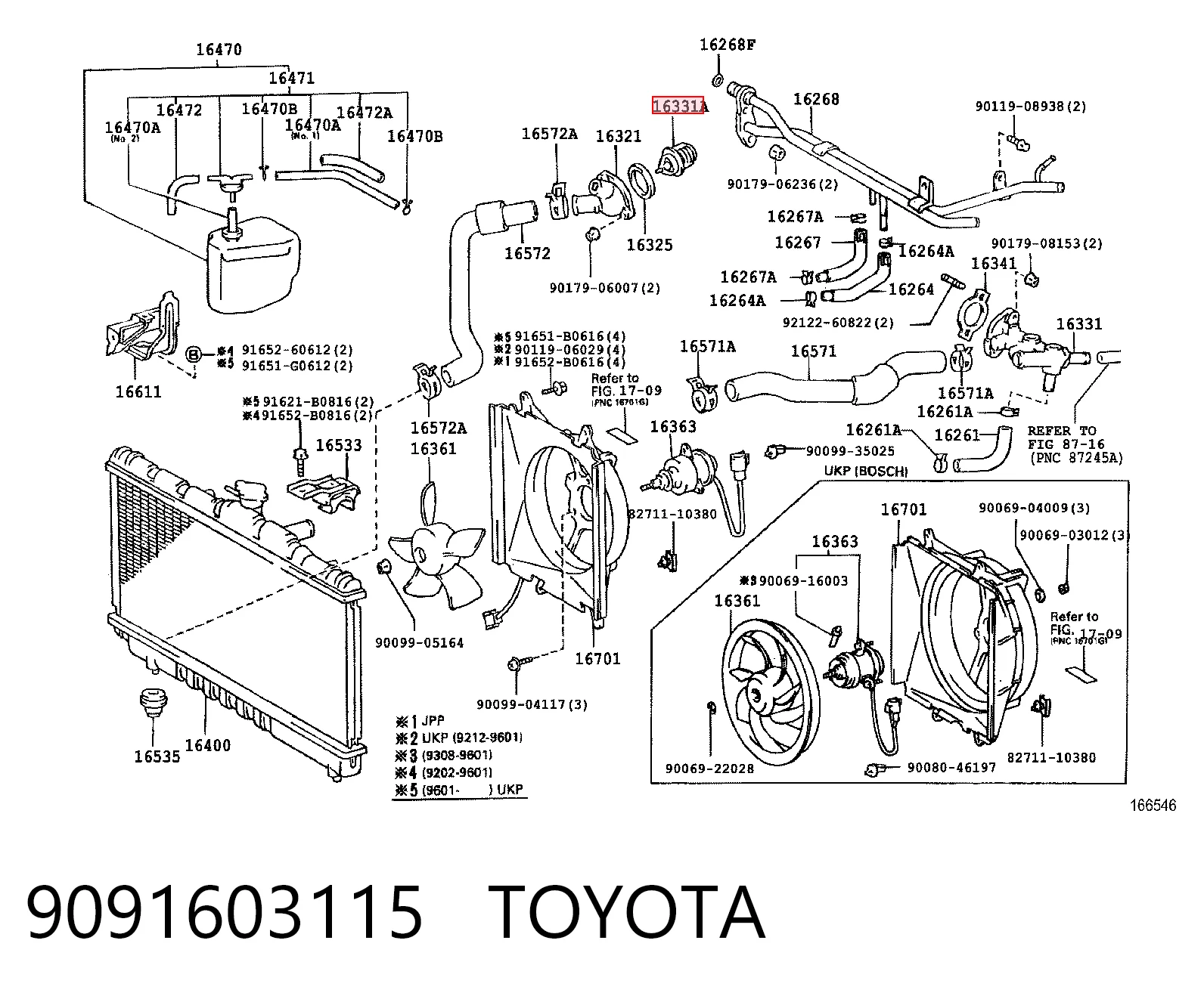 9091603115 Toyota Авто термостат