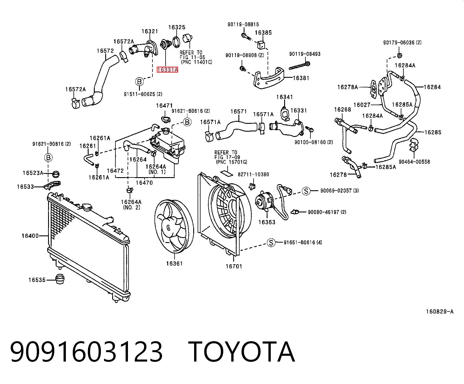 9091603123 Toyota Авто термостат