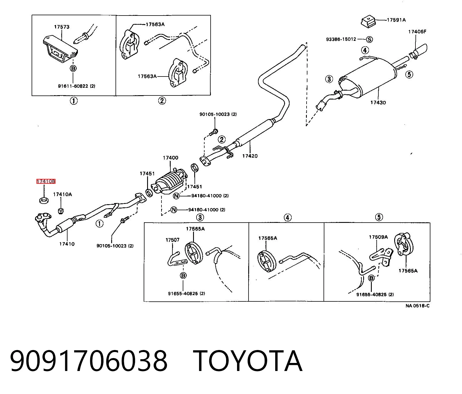 Прокладка прийомної труби глушника Toyota Corolla ліфтбек (E8) (1983 - 1988) ціна, від 1.40 USD