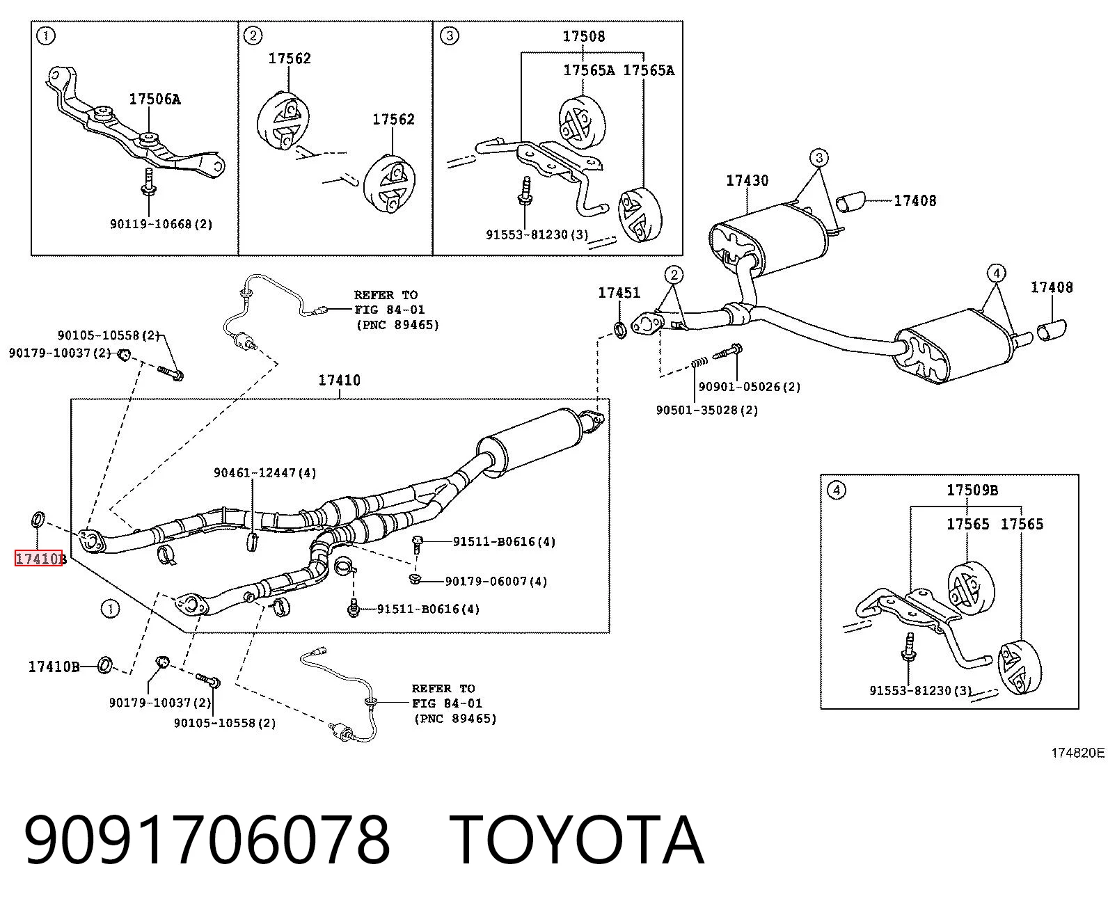 9091706078 Toyota Кільце приймальні труби глушника ущільнювача