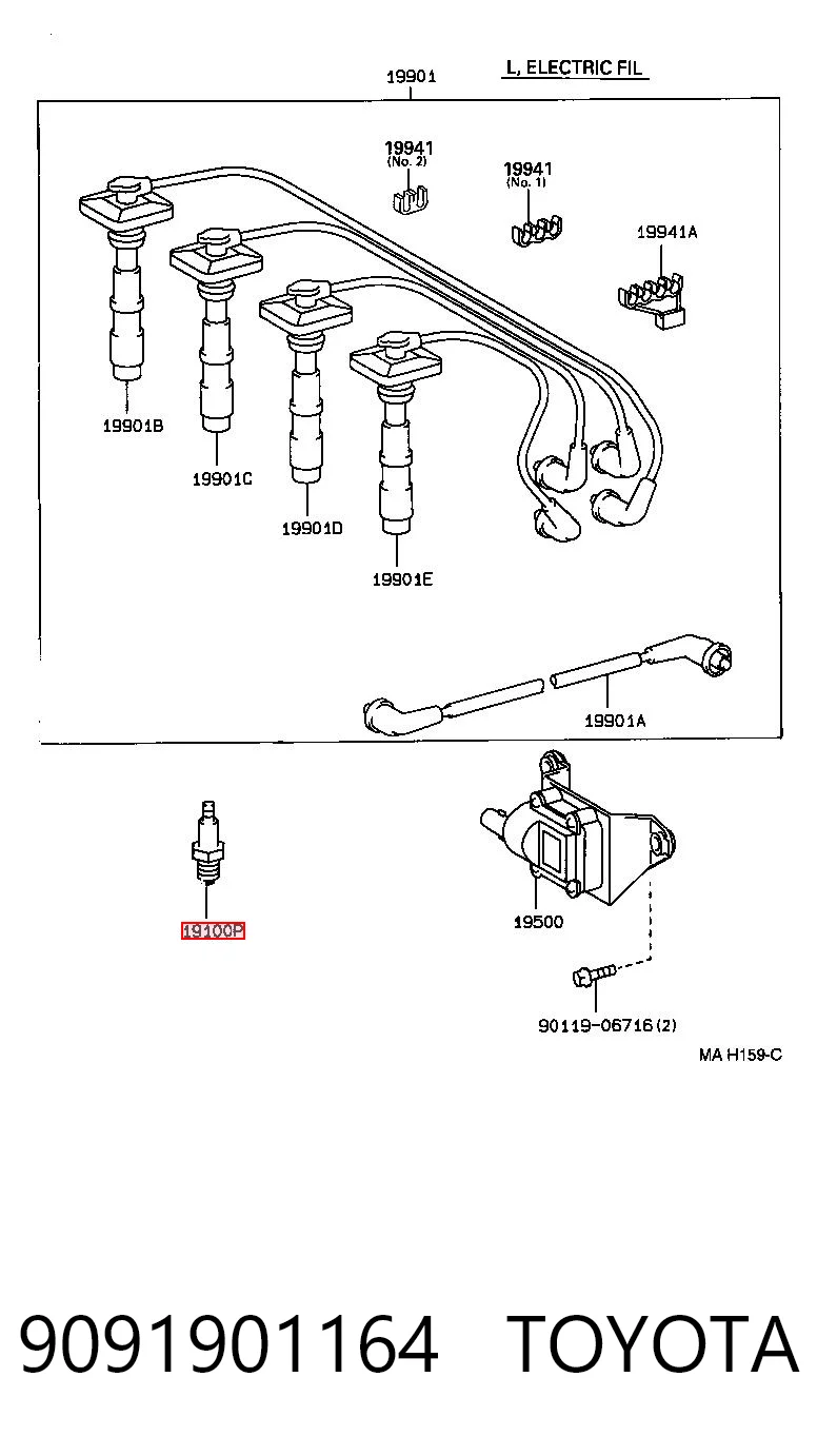 9091901164 Toyota Свіча запалювання
