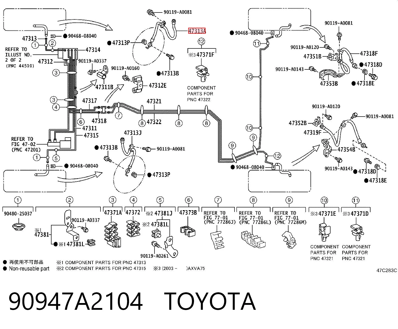 90947A2104 Toyota 