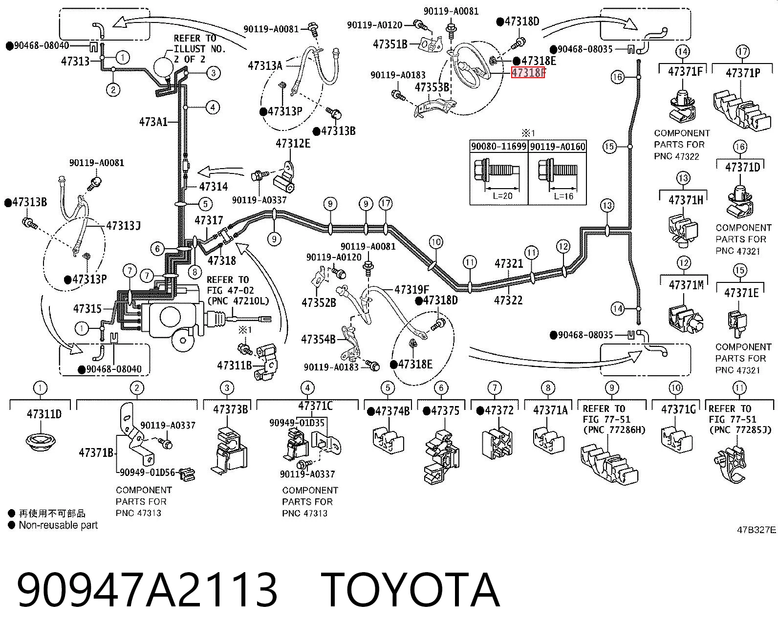 90947A2113 Toyota 