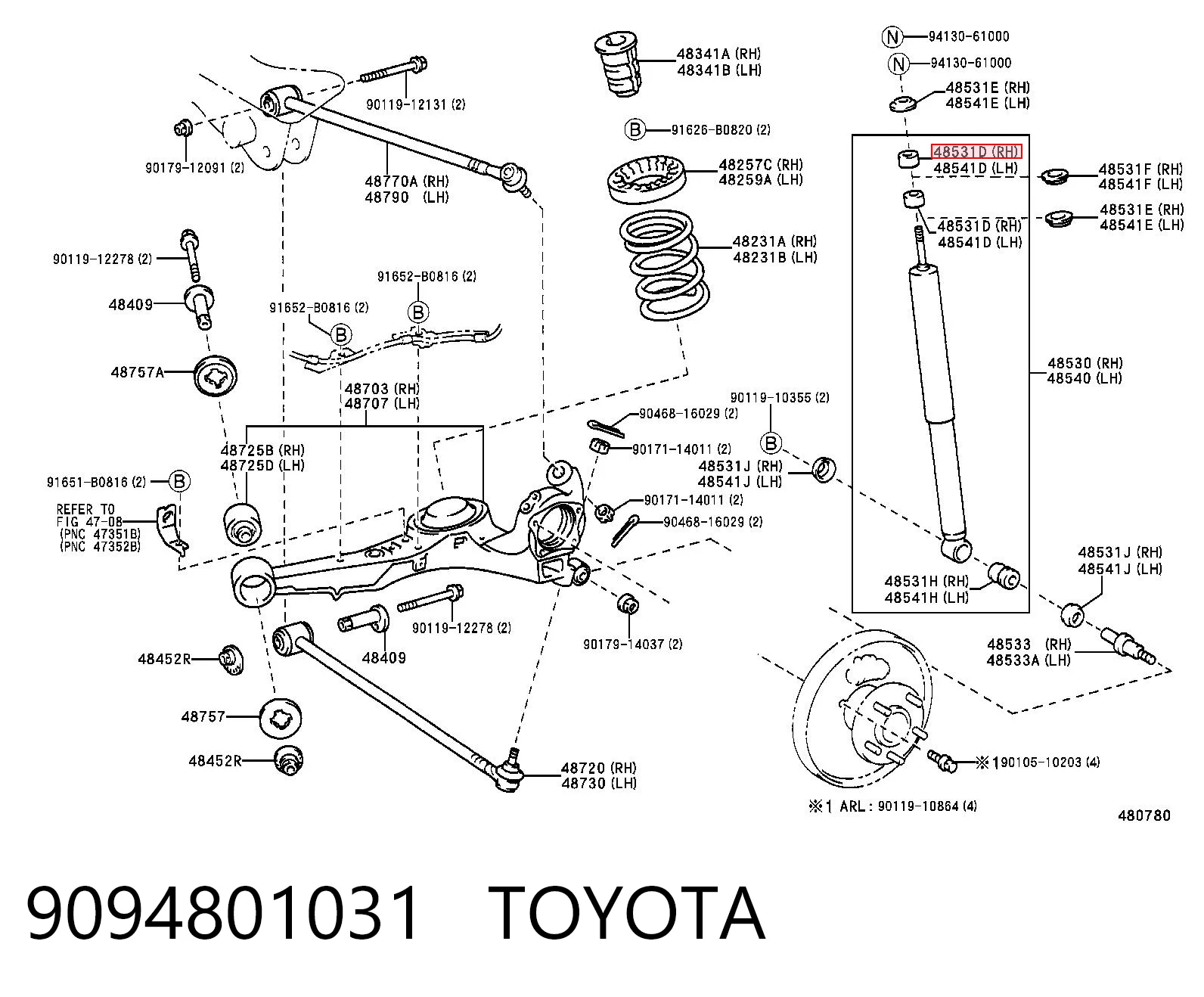 NMS1365 NIPPON MOTORS Втулка штоку переднього амортизатора