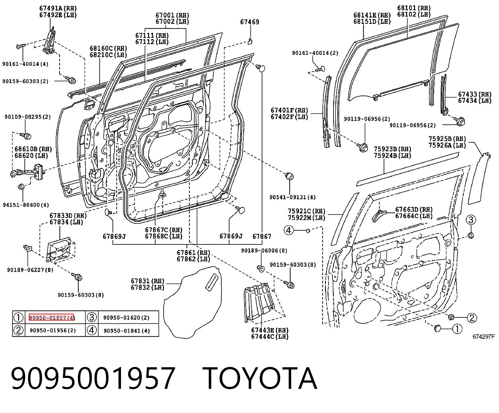 9095001957 Toyota