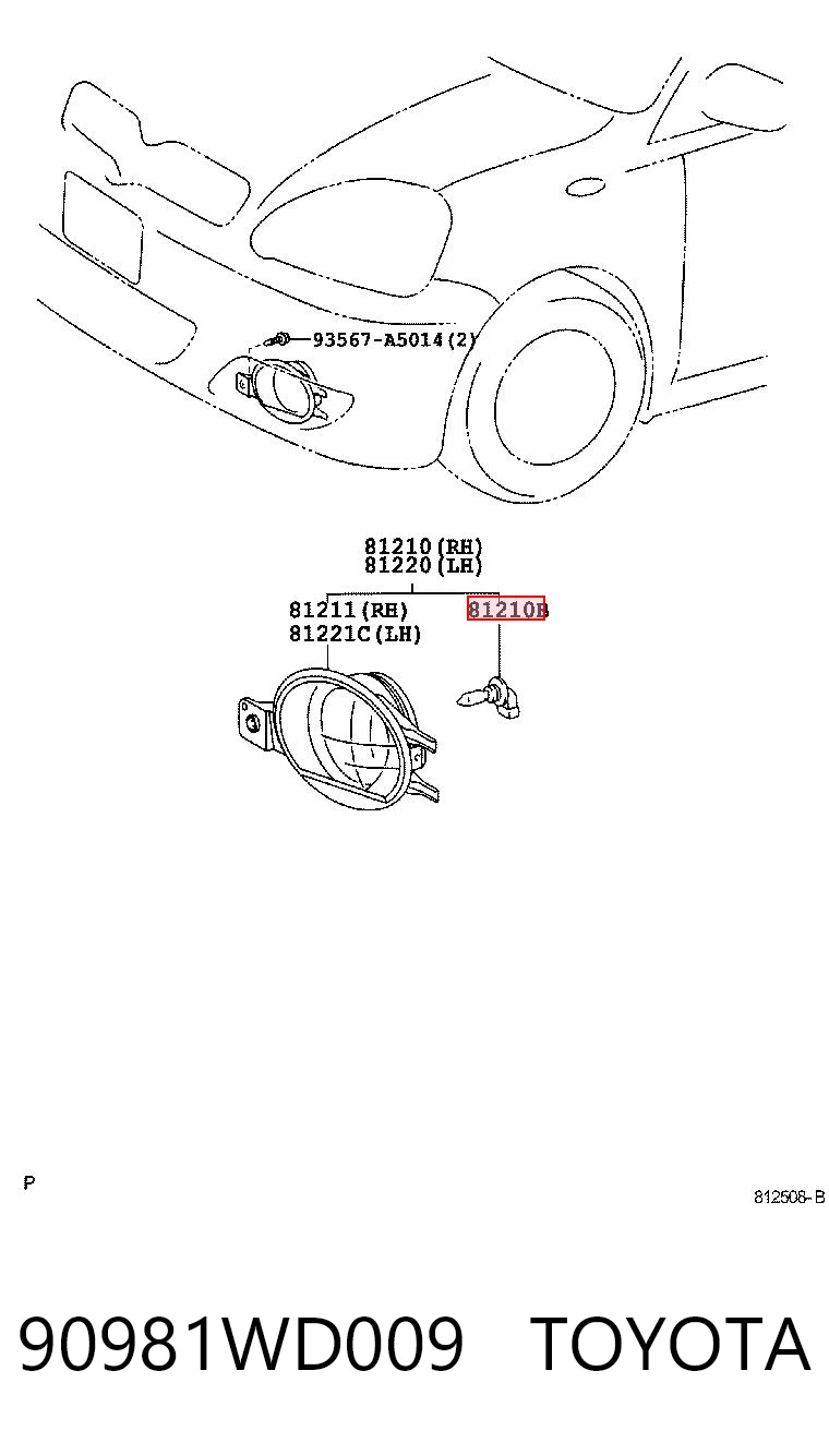 90981WD009 Toyota 