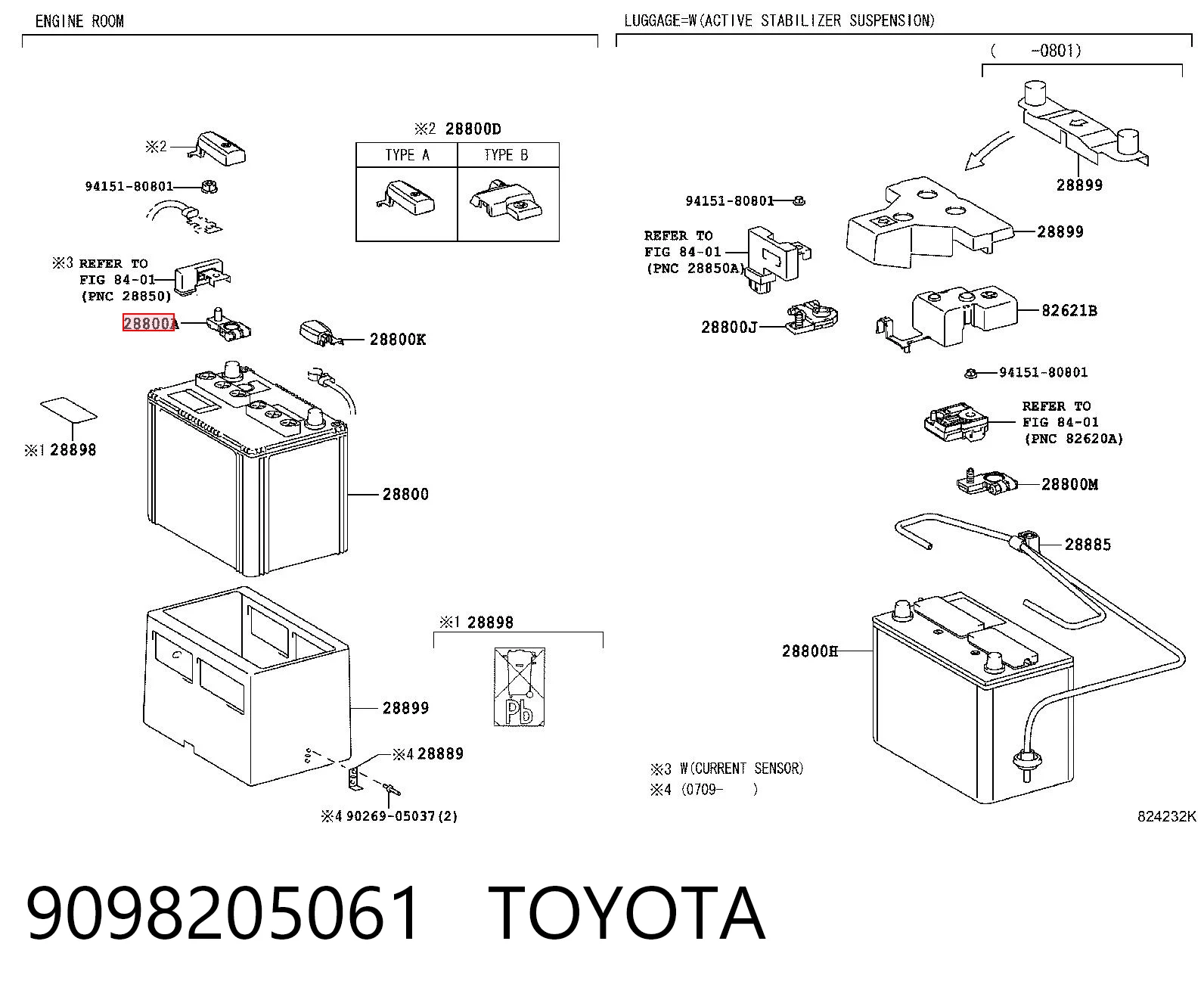 9098205061 Toyota Клема акумулятора (АКБ)