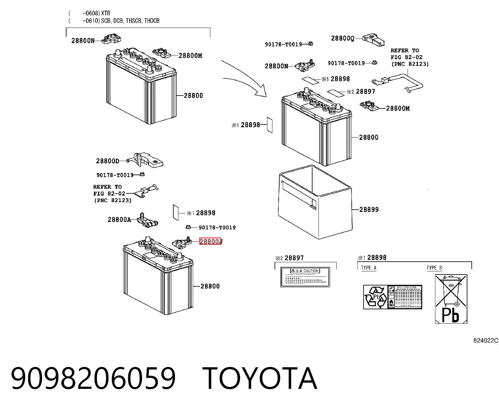 9098206059 Toyota Клема акумулятора (АКБ)