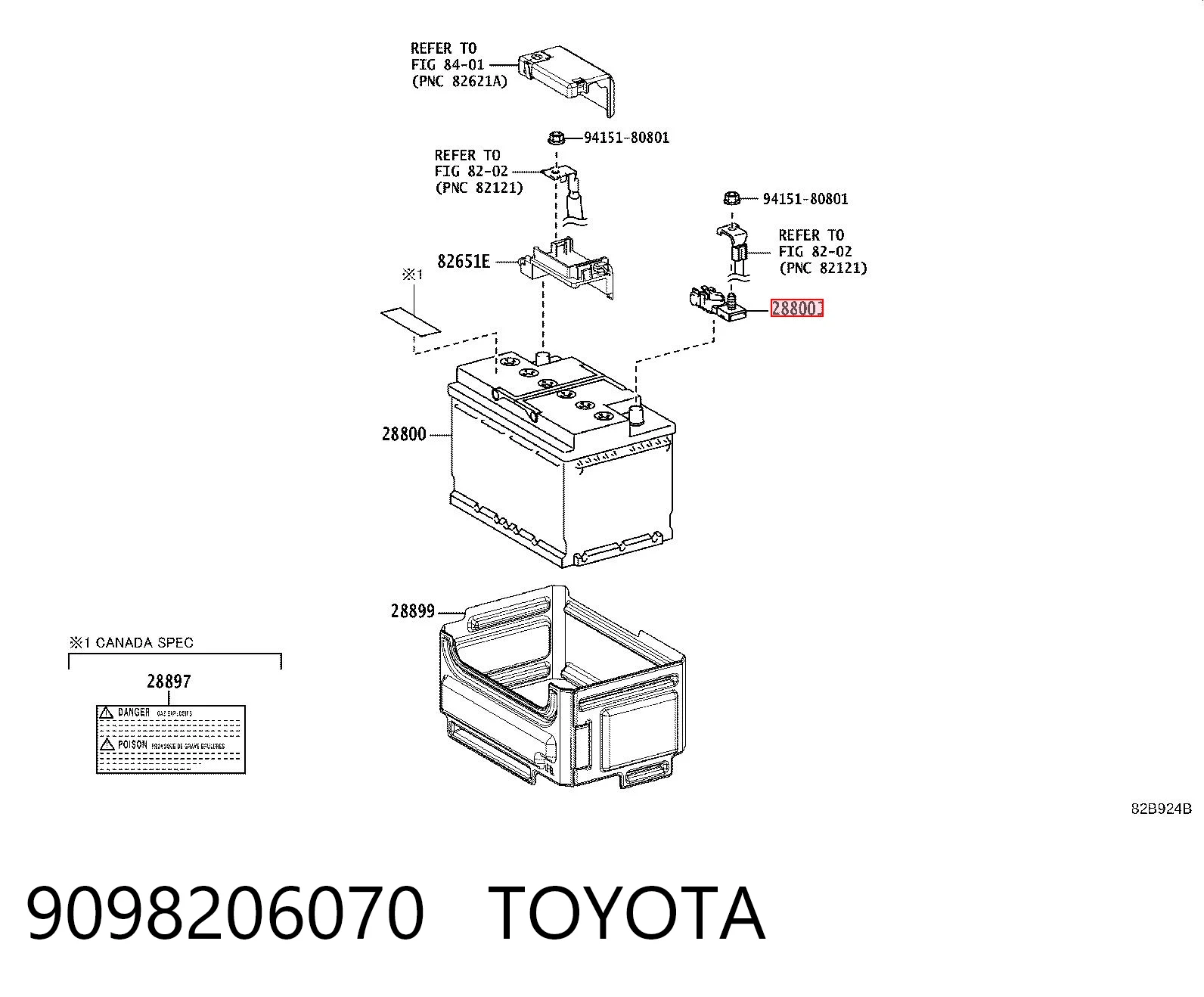 9098206070 Toyota Клема акумулятора (АКБ)