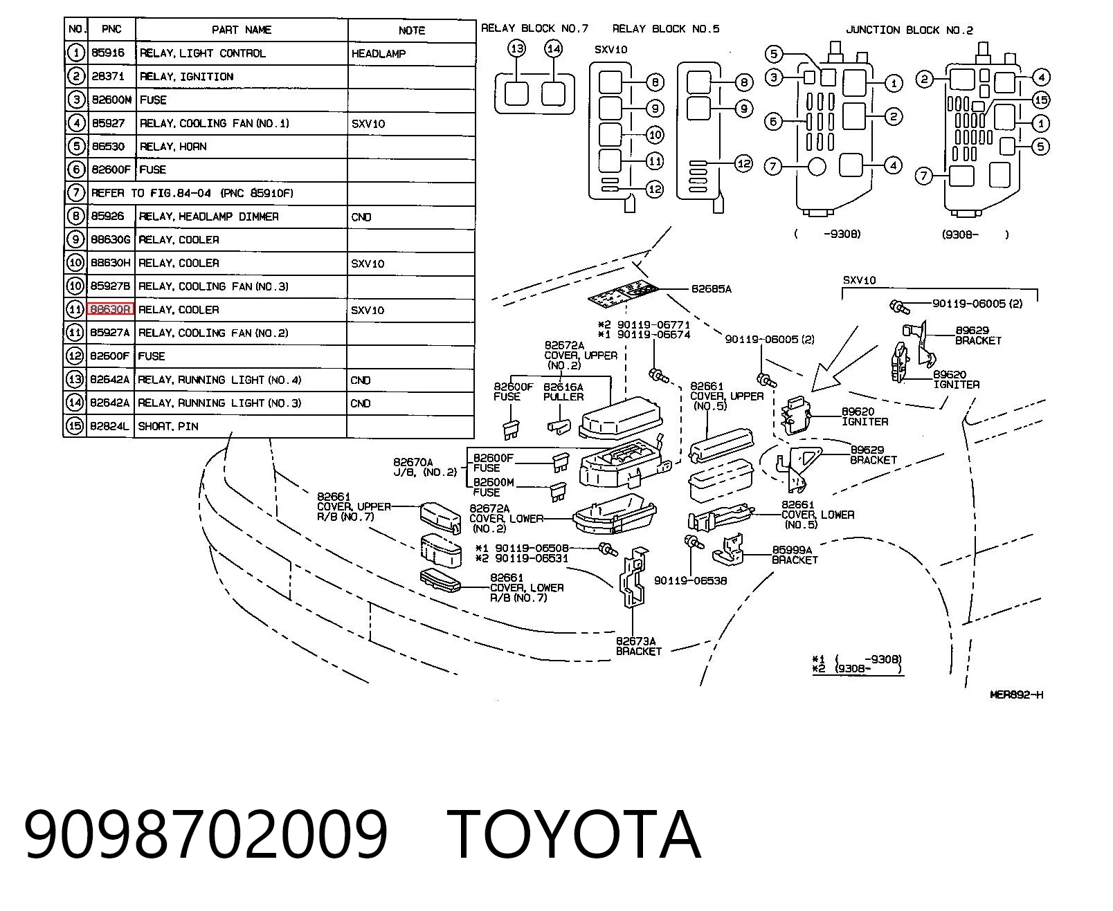 Реле вентилятора на Lexus RX 270/350/450H AGL10, GGL15, GYL15