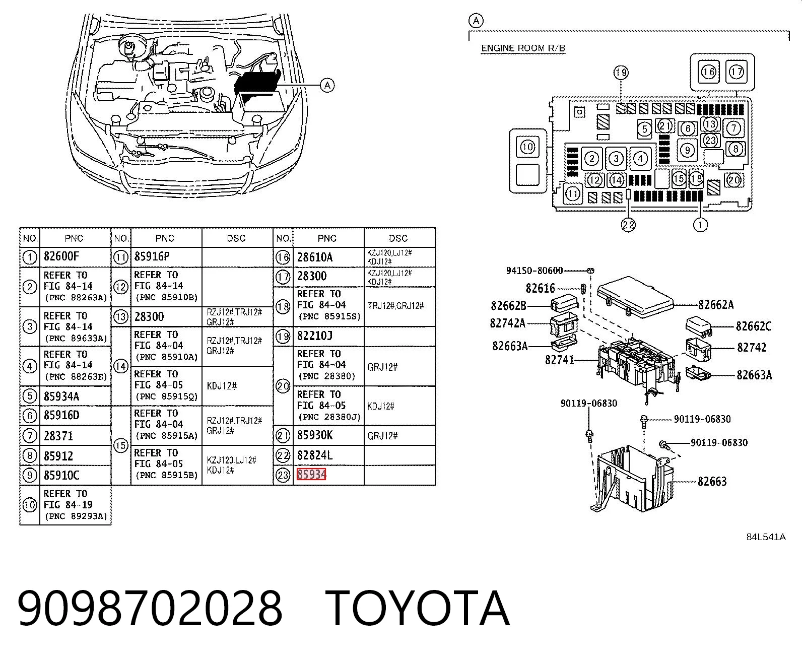 9098702028 Toyota Реле протитуманної фари