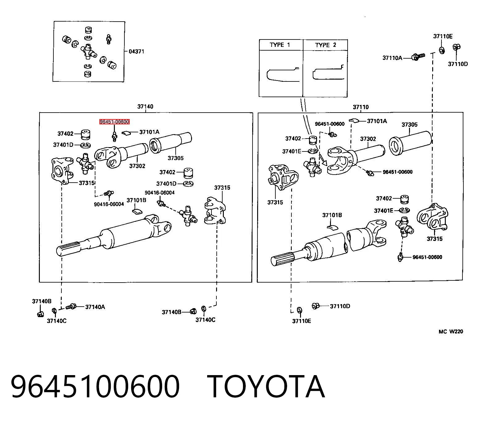 9645100600 Toyota 