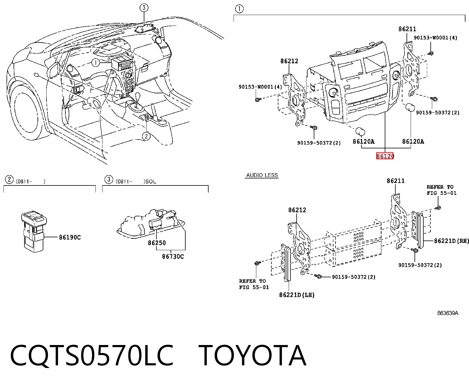 Магнітола на Toyota Yaris  SP90