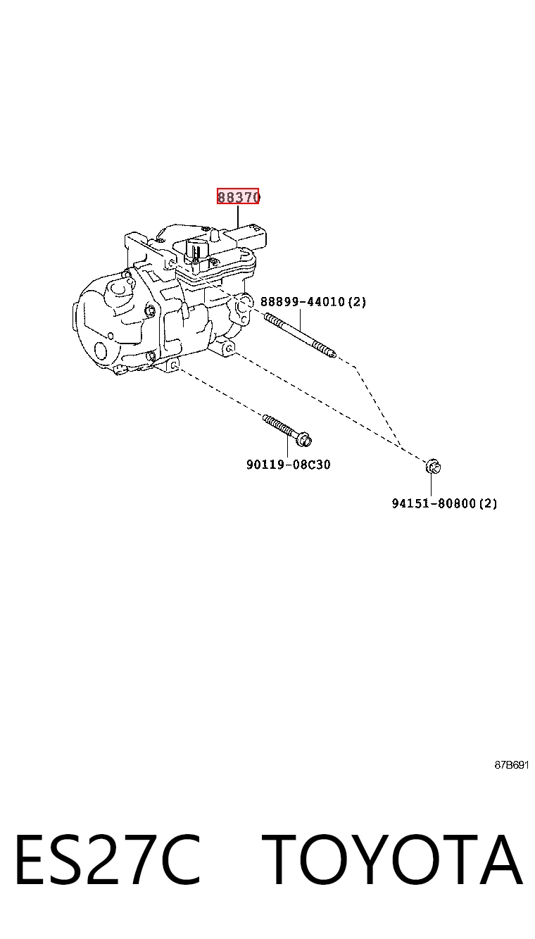 ES27C Toyota Компресор холодоагенту