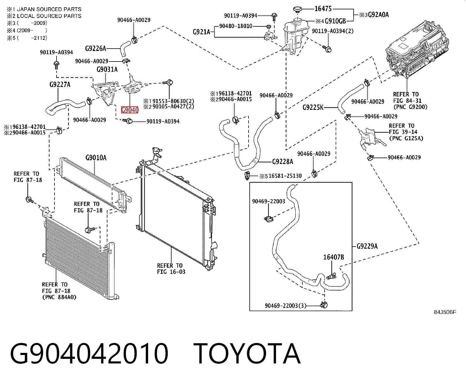 G904042010 Toyota Водяний насос охолодження електро додатковий