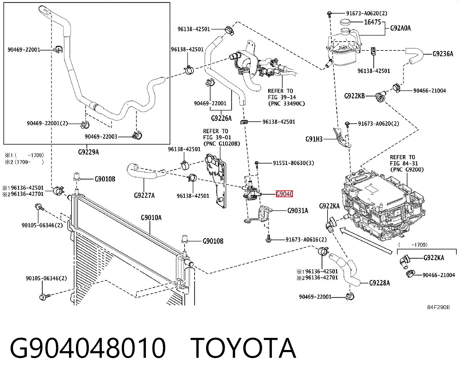 G904048010 Toyota Насос охолодження інвертора