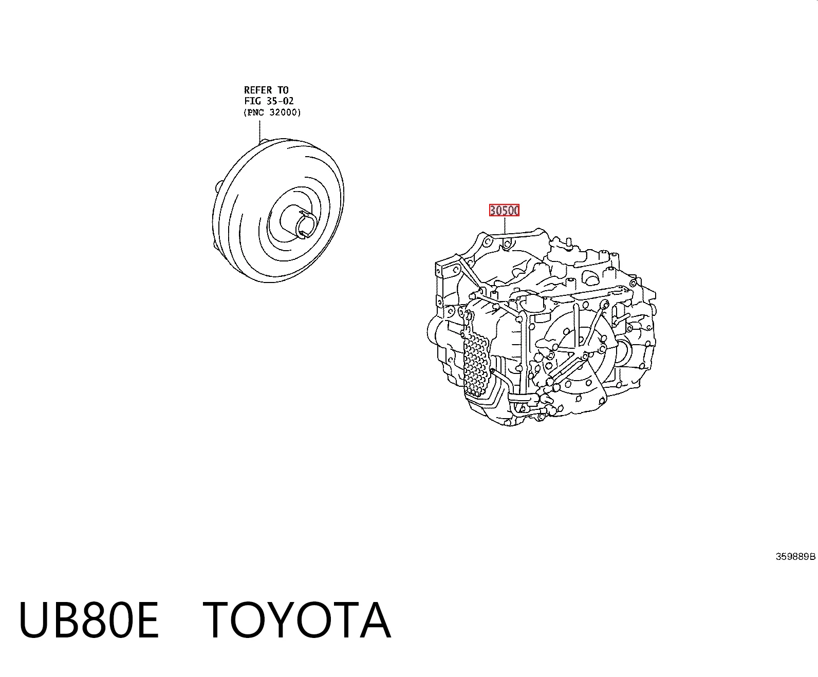 UB80E Toyota Автоматична коробка передач