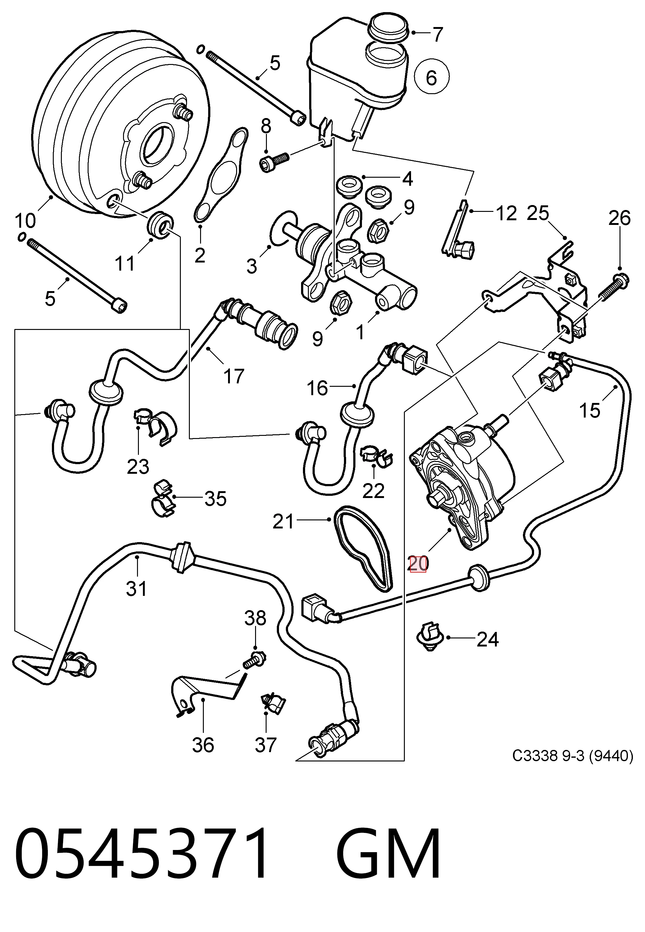 Вакуумний насос 55221325 Chrysler