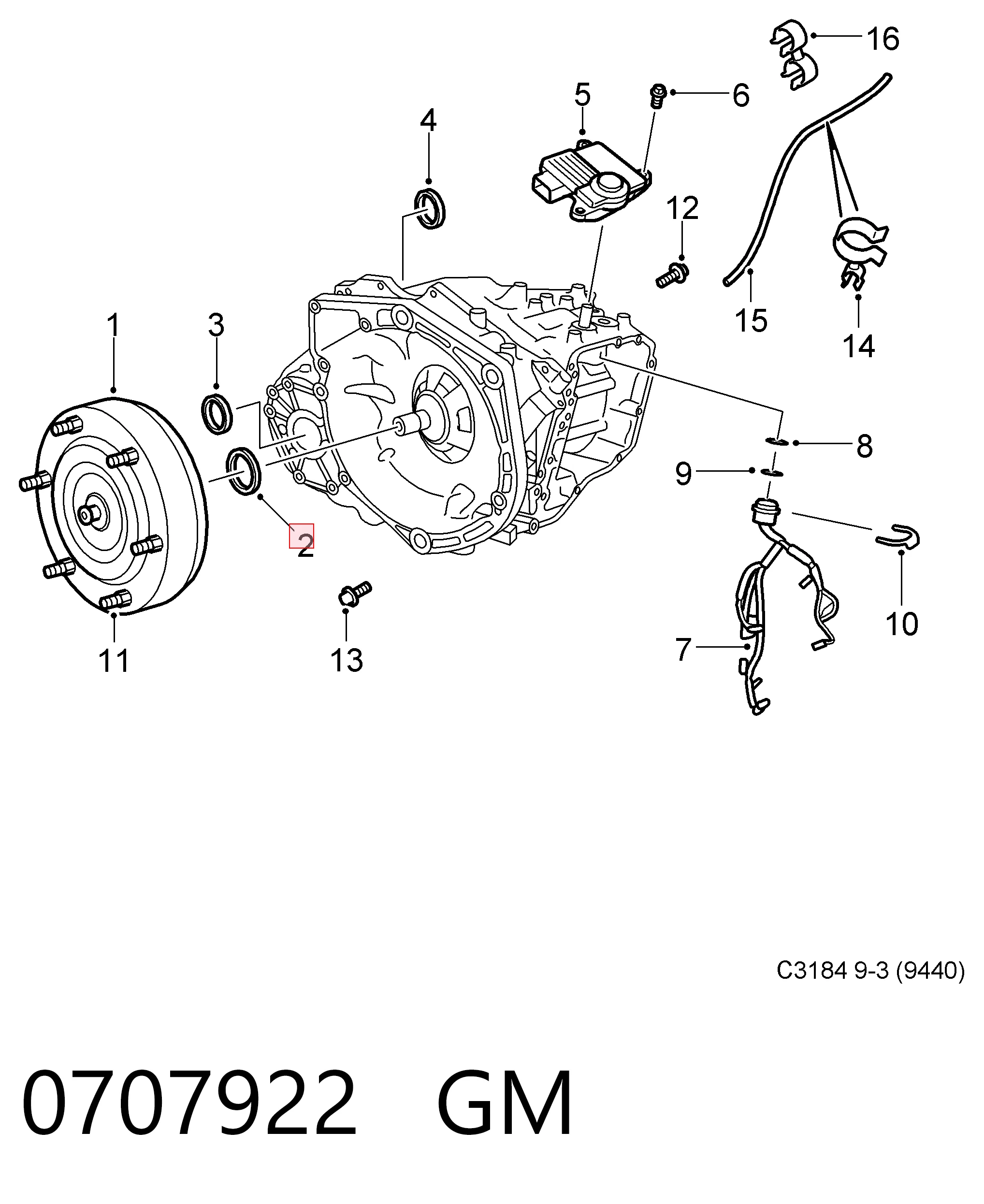 93183611 Peugeot/Citroen Прокладка картера гідротрансформатора