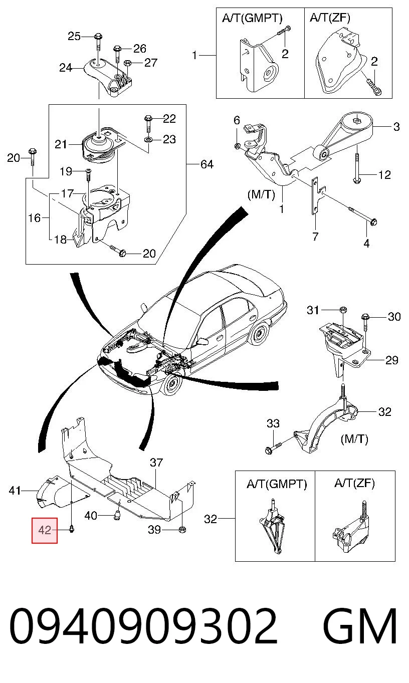 94530623 Opel Кліпса бампера переднього