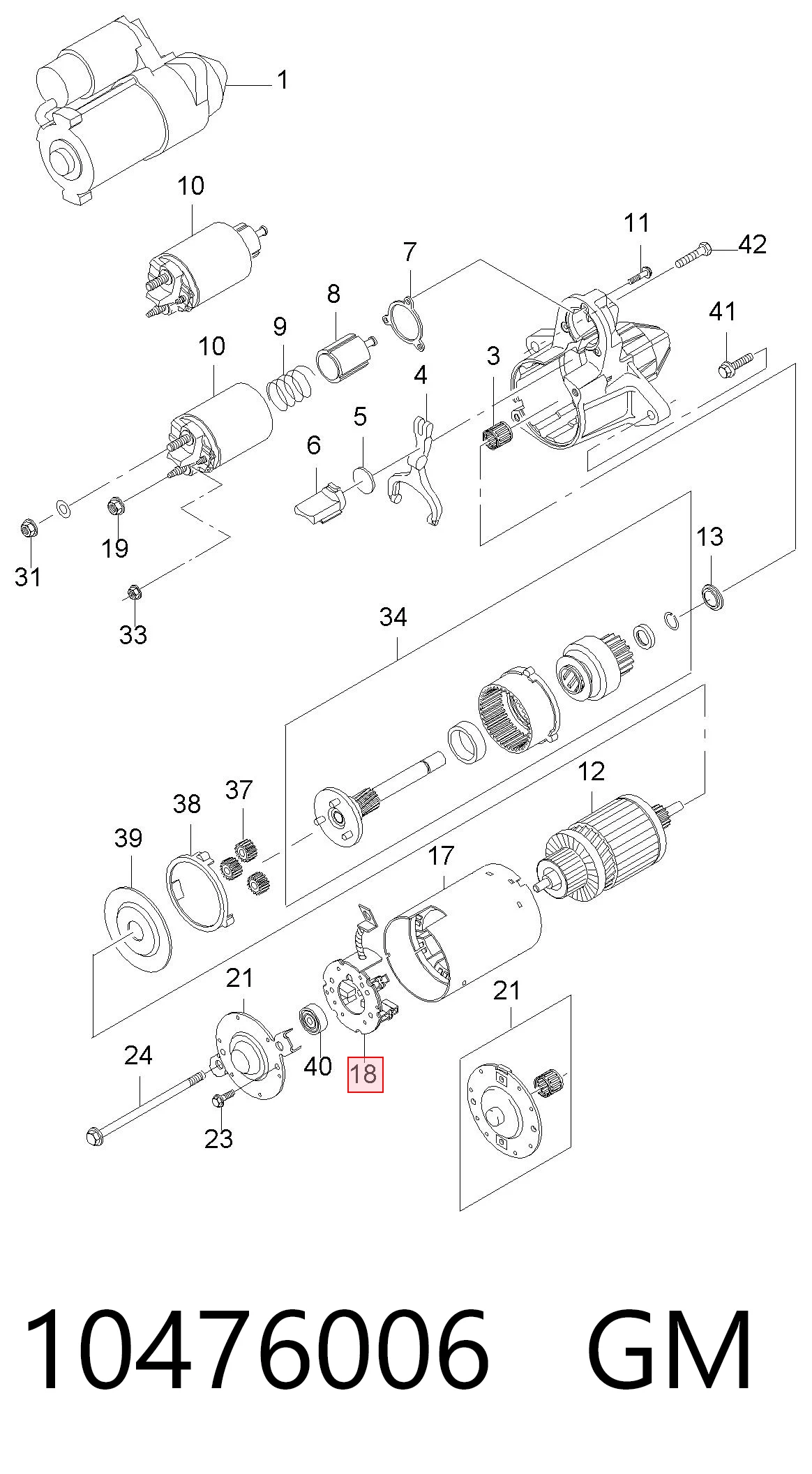 Купити 93743787 Opel Щеткодеpжатель стартера