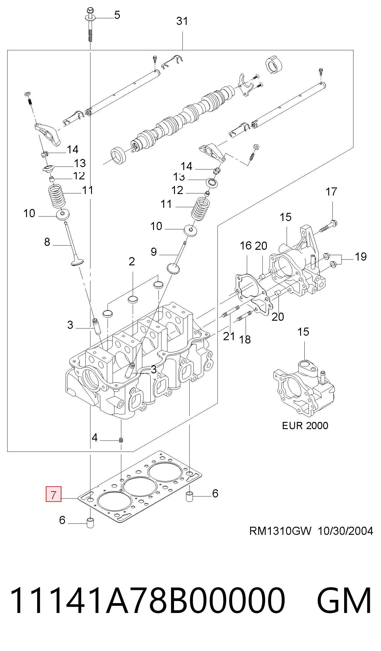 Купити Прокладка ГБЦ Chevrolet Spark (Matiz)  M200, M250