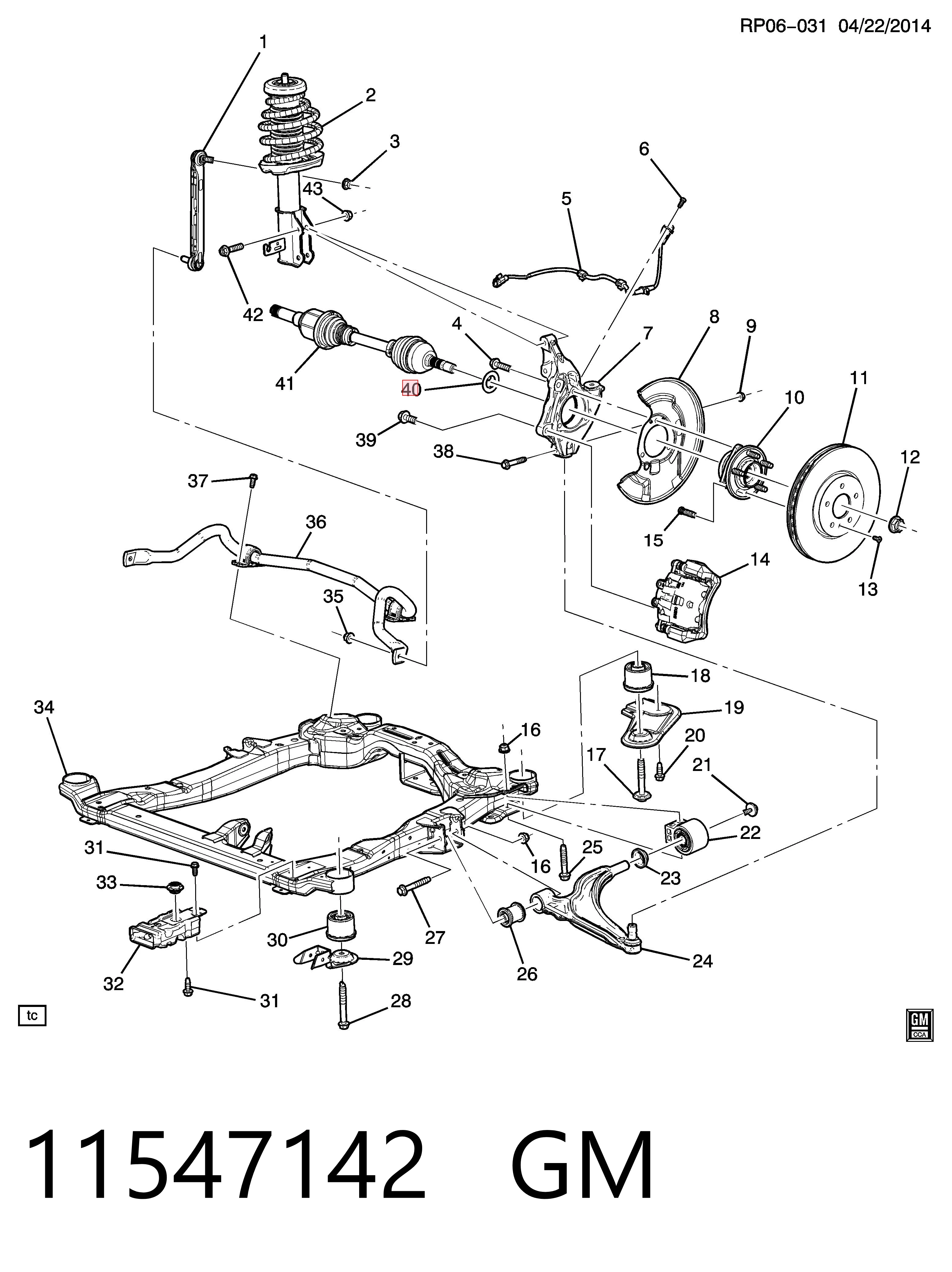 11547142 Peugeot/Citroen Кільце стопорне підшипника передньої маточини