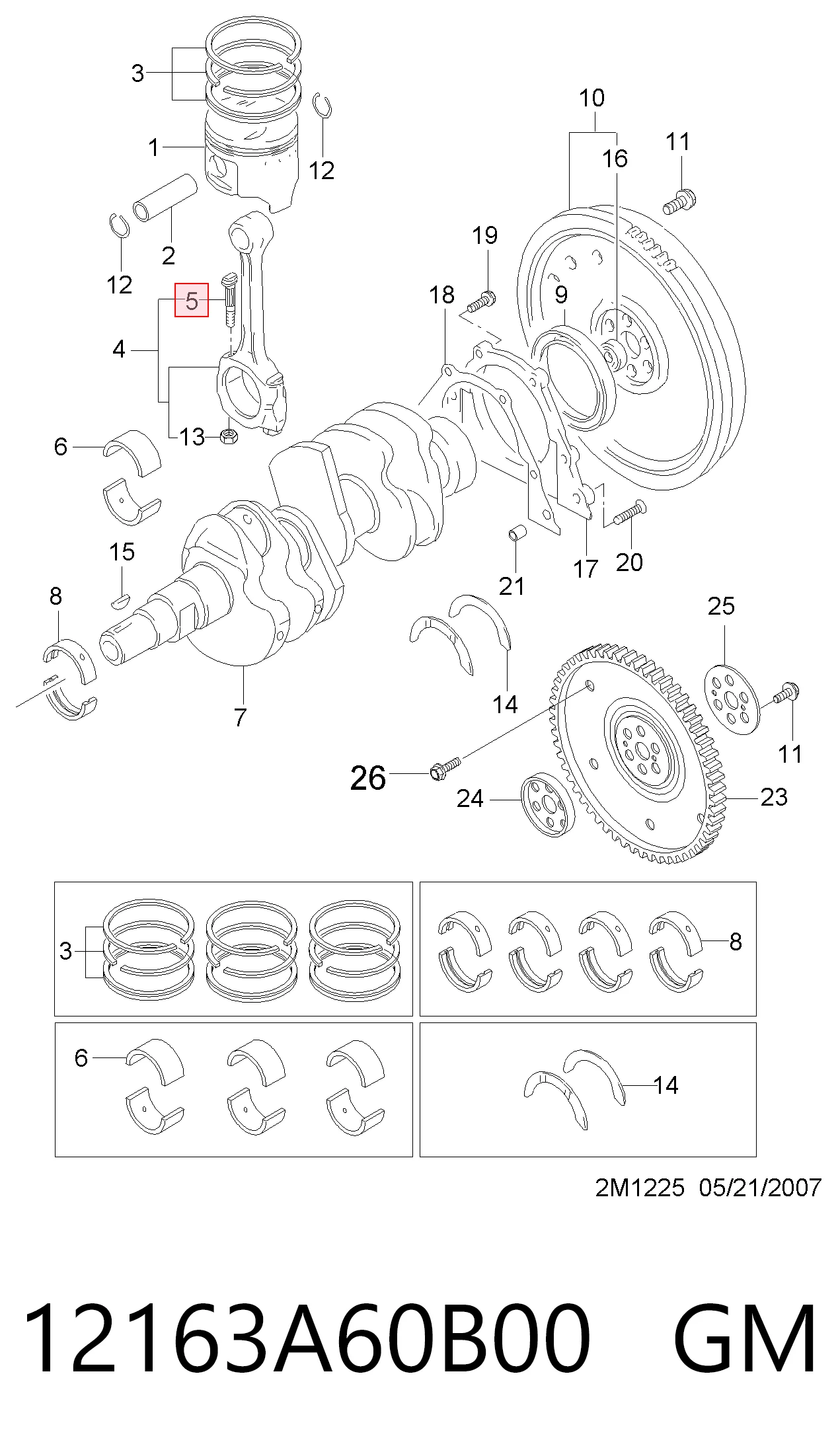 94580114 Peugeot/Citroen Болт кріплення шатуна