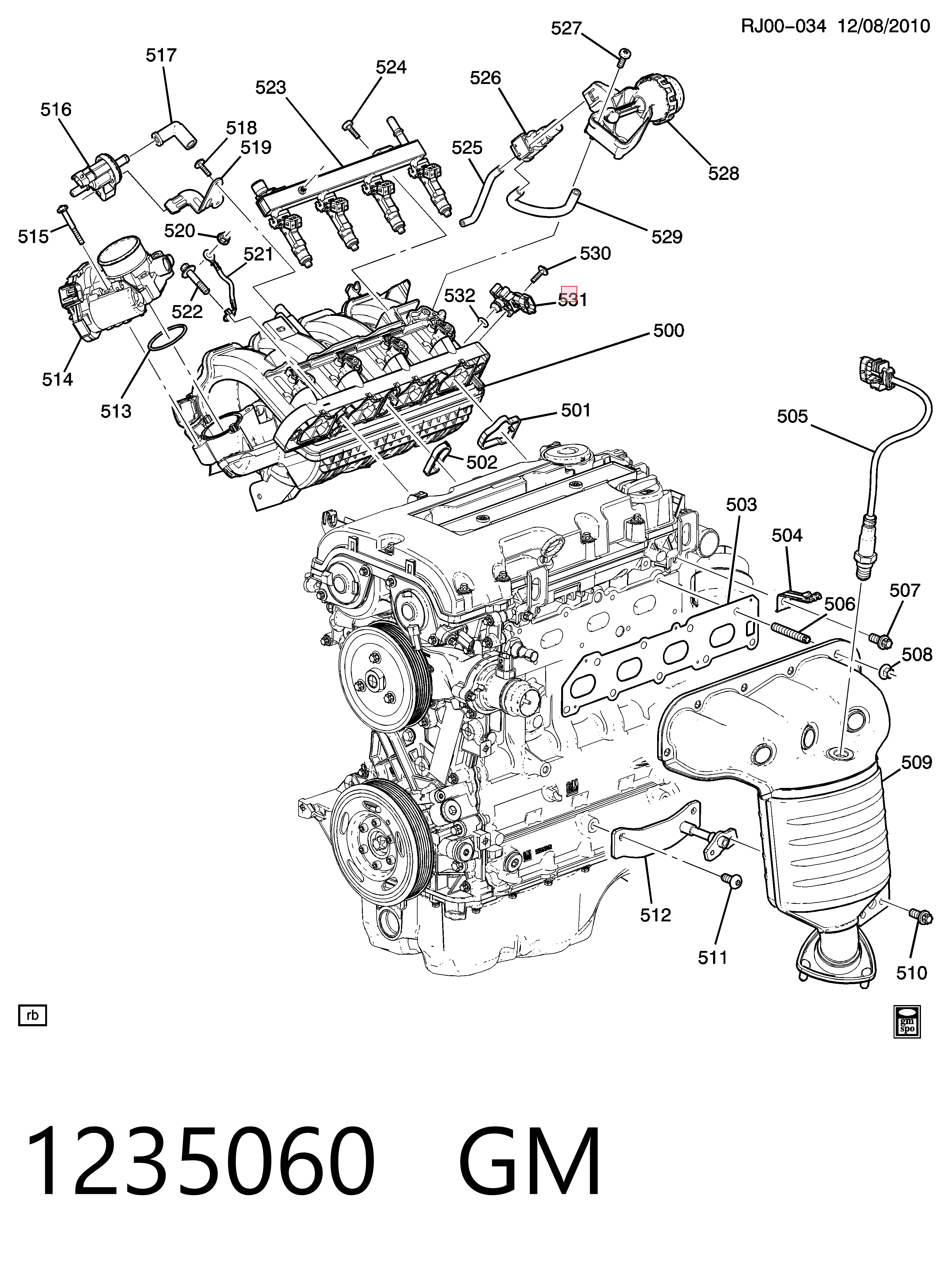 1235060 General Motors Датчик наддува