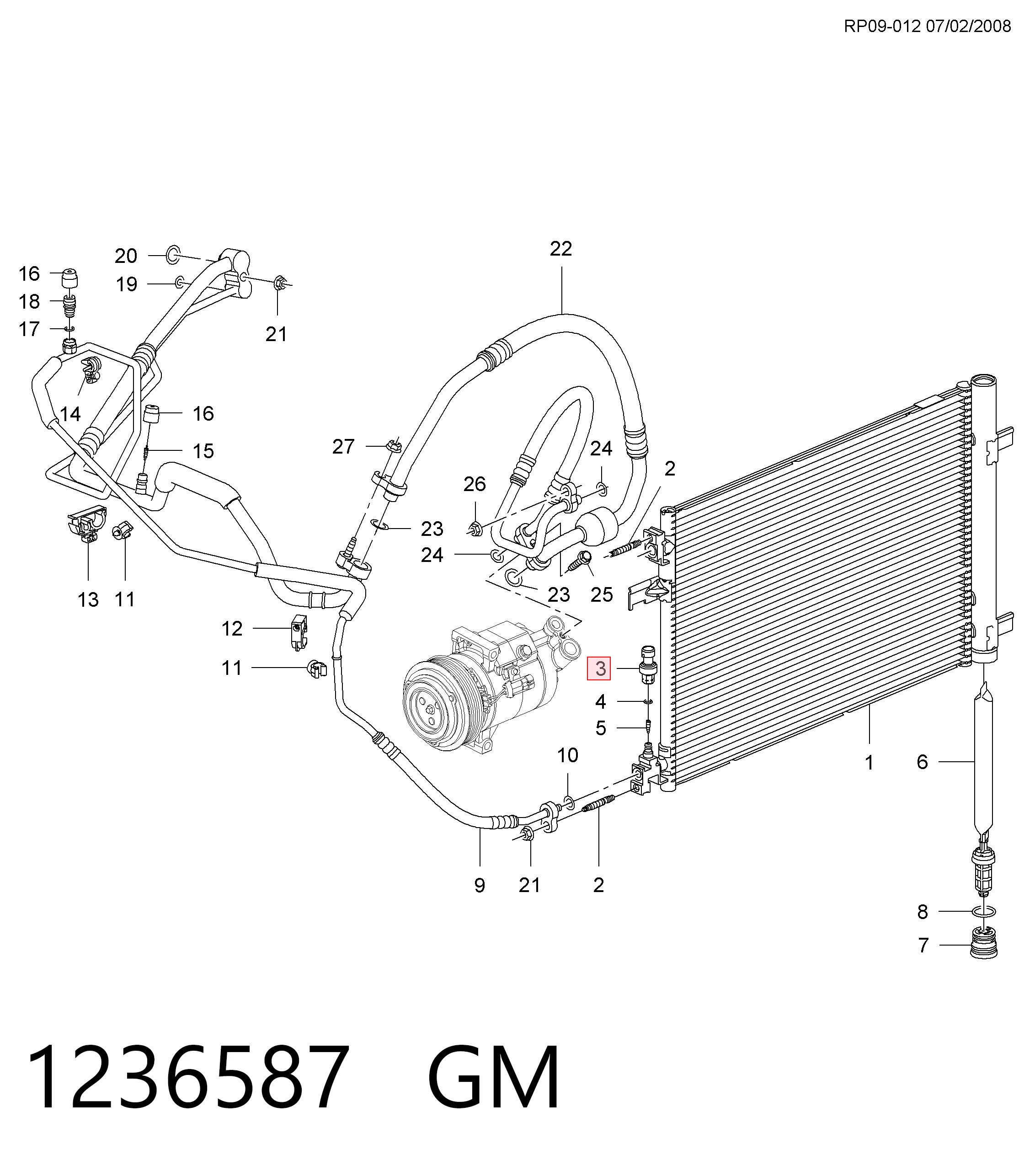 Клапан тиску кондиціонера Standard PCS174