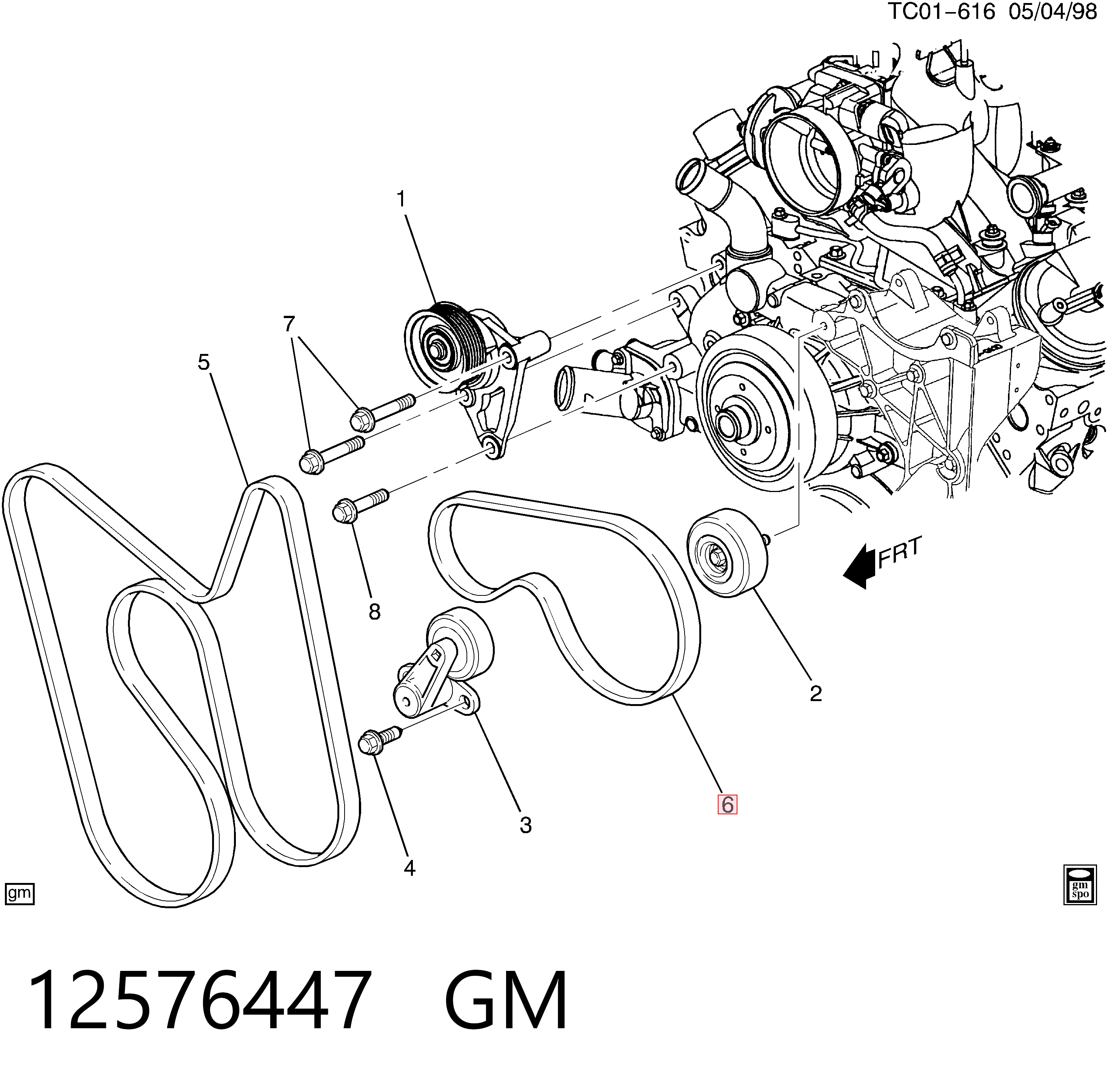 12576447 General Motors Поліклиновий ремінь