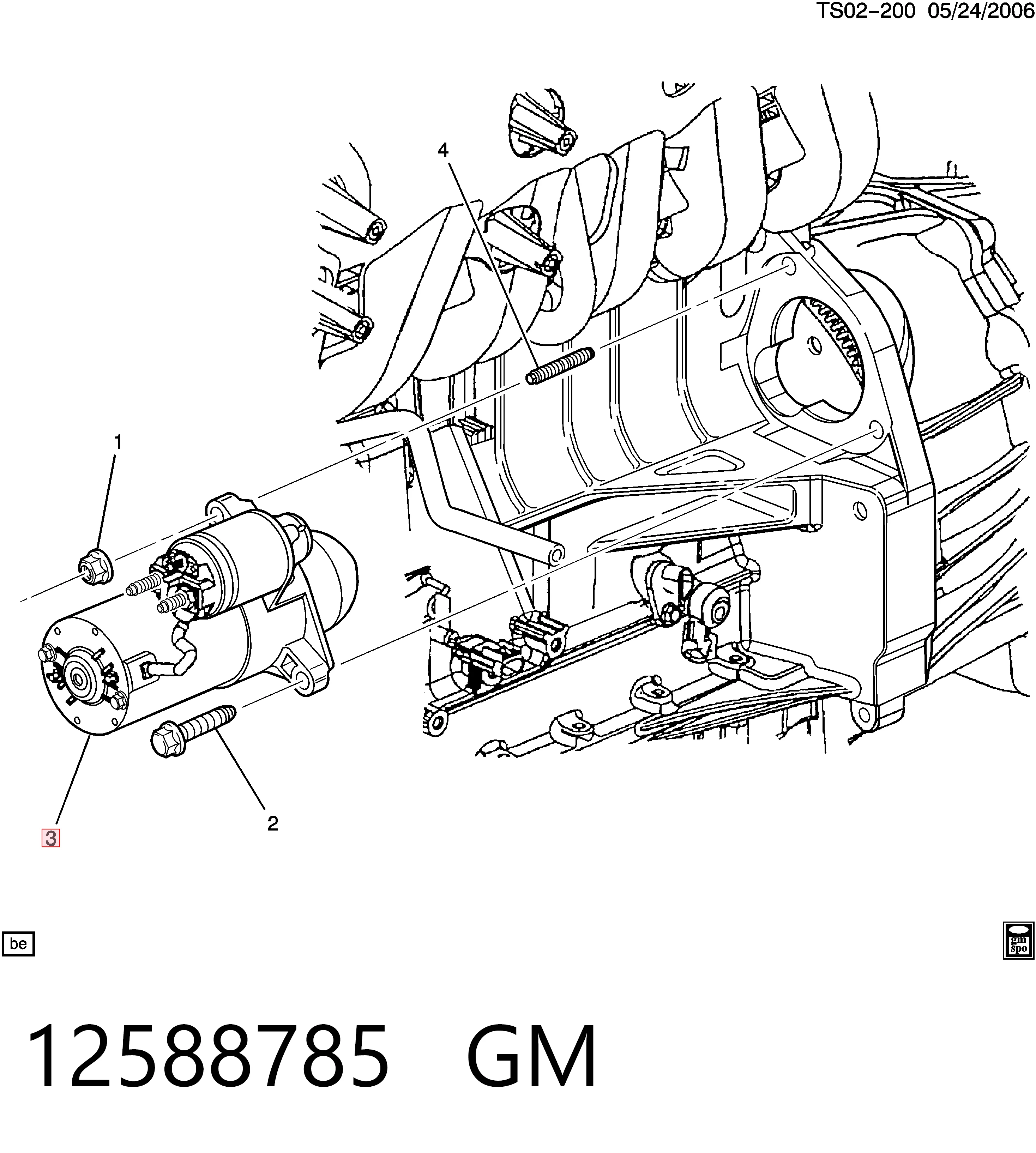 12588785 General Motors Стартер двигуна