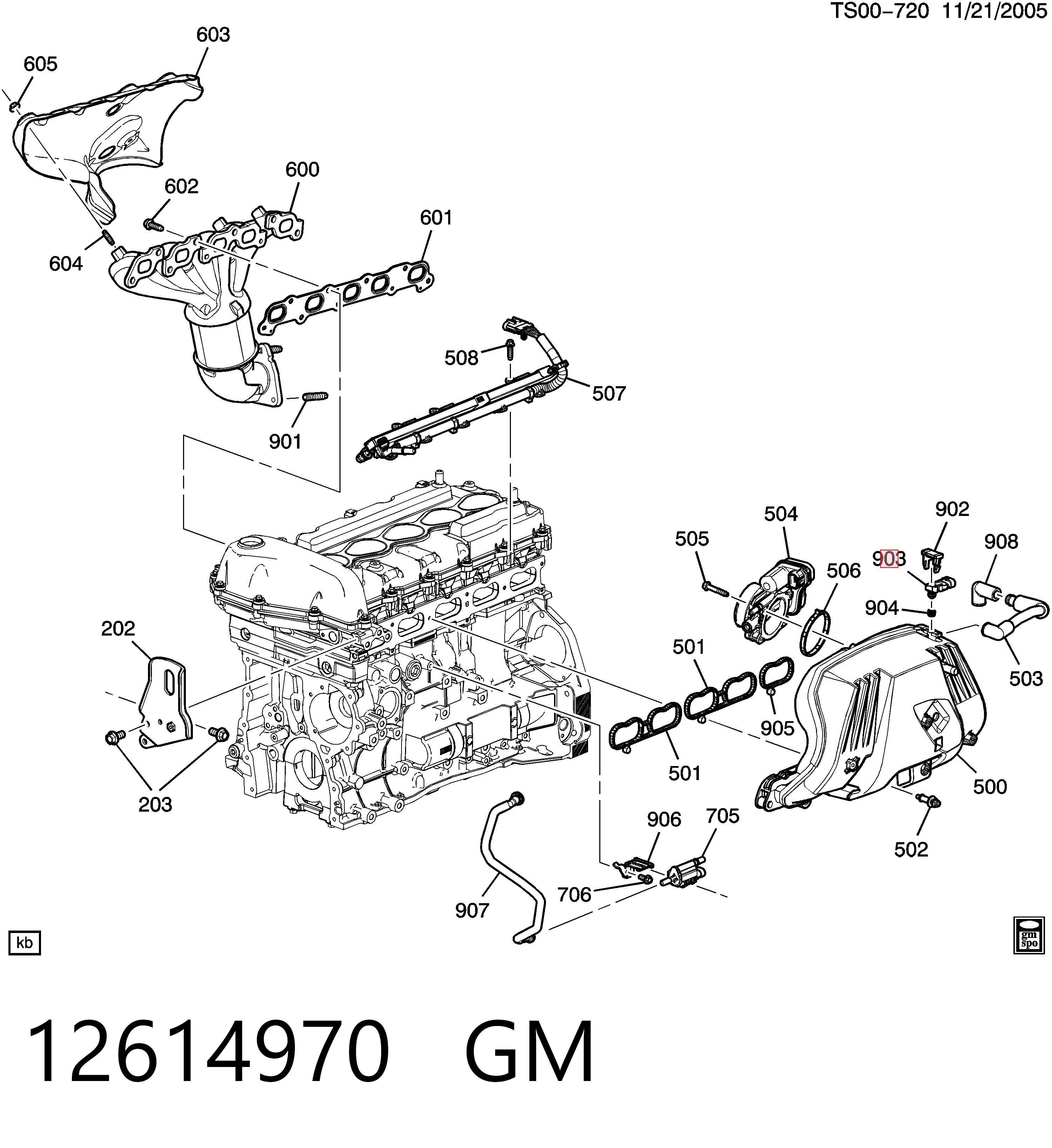 12614970 General Motors Датчик наддува