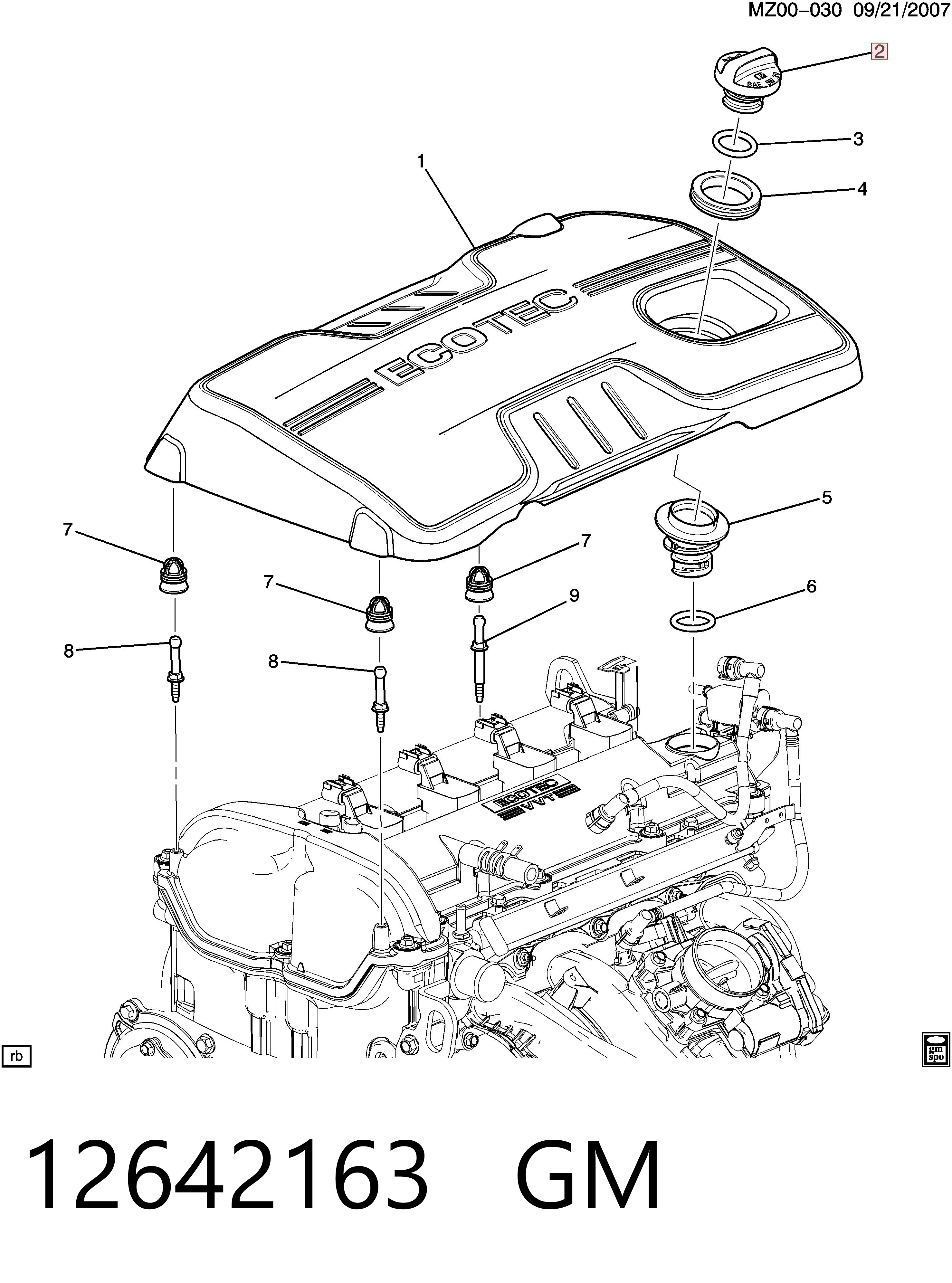Кришка маслозаливной горловини 24454629 Peugeot/Citroen