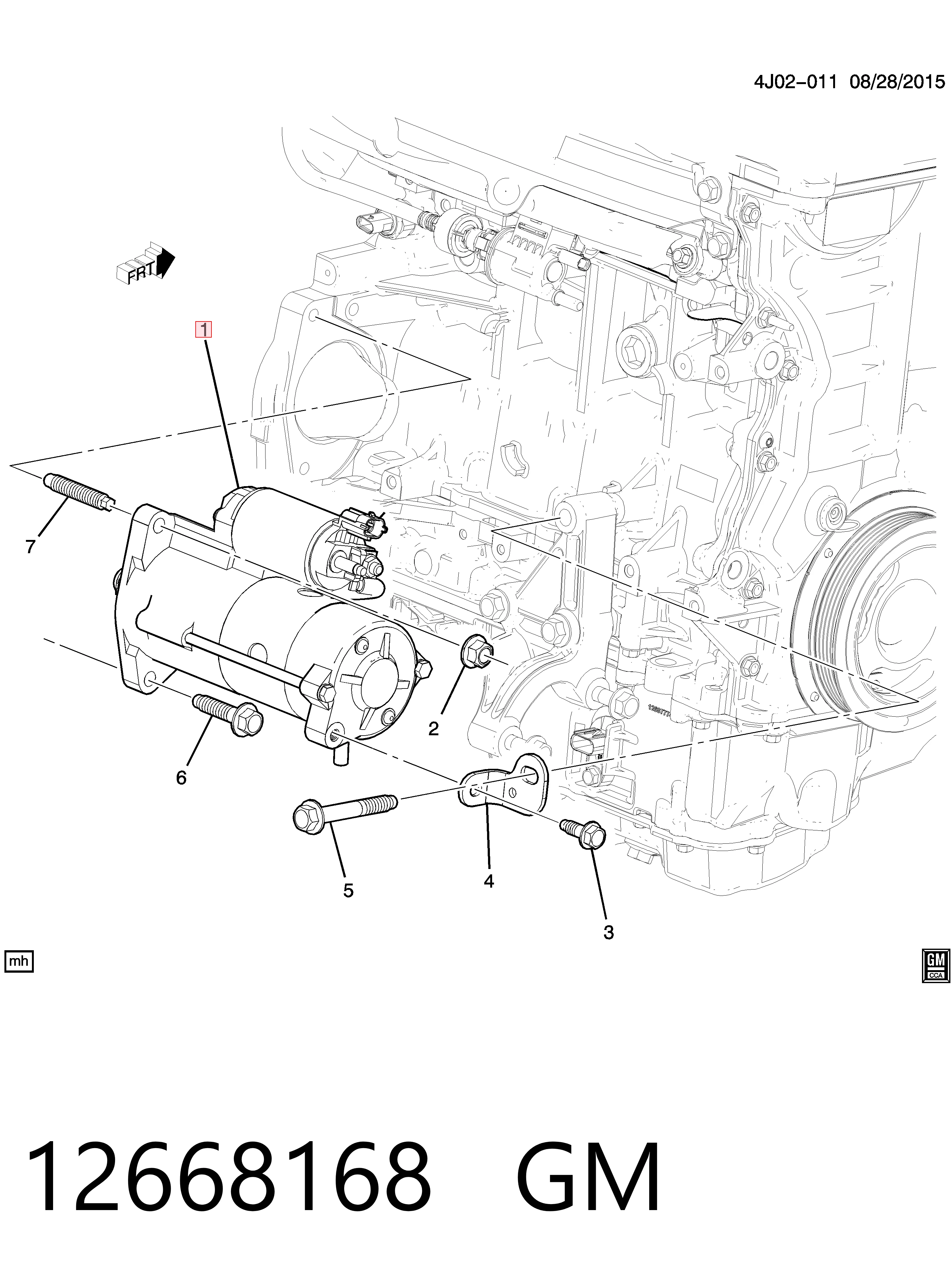 Стартер двигуна на Opel Meriva B 