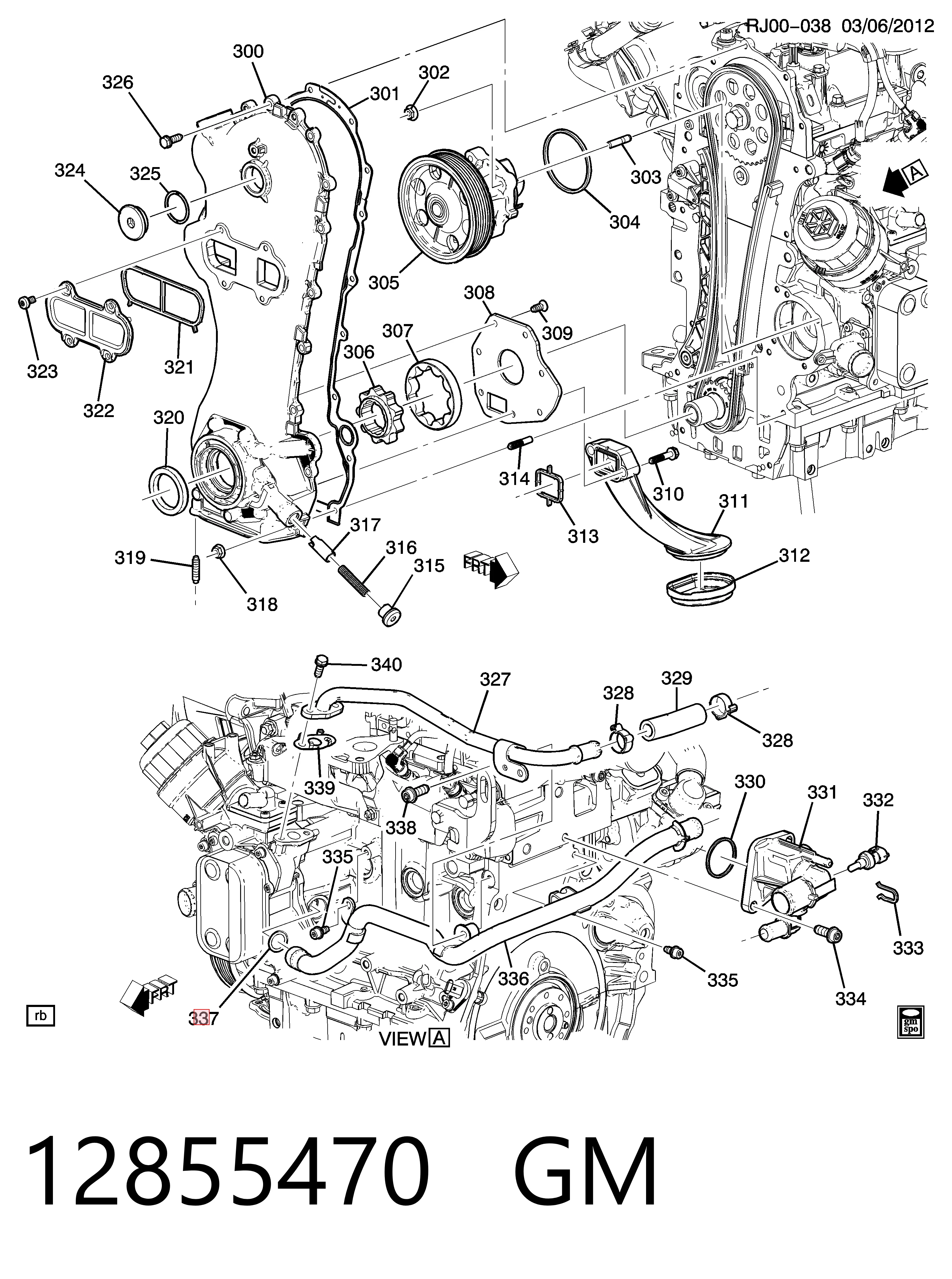 12855470 Peugeot/Citroen Ущільнююче кільце патрубка радіатора