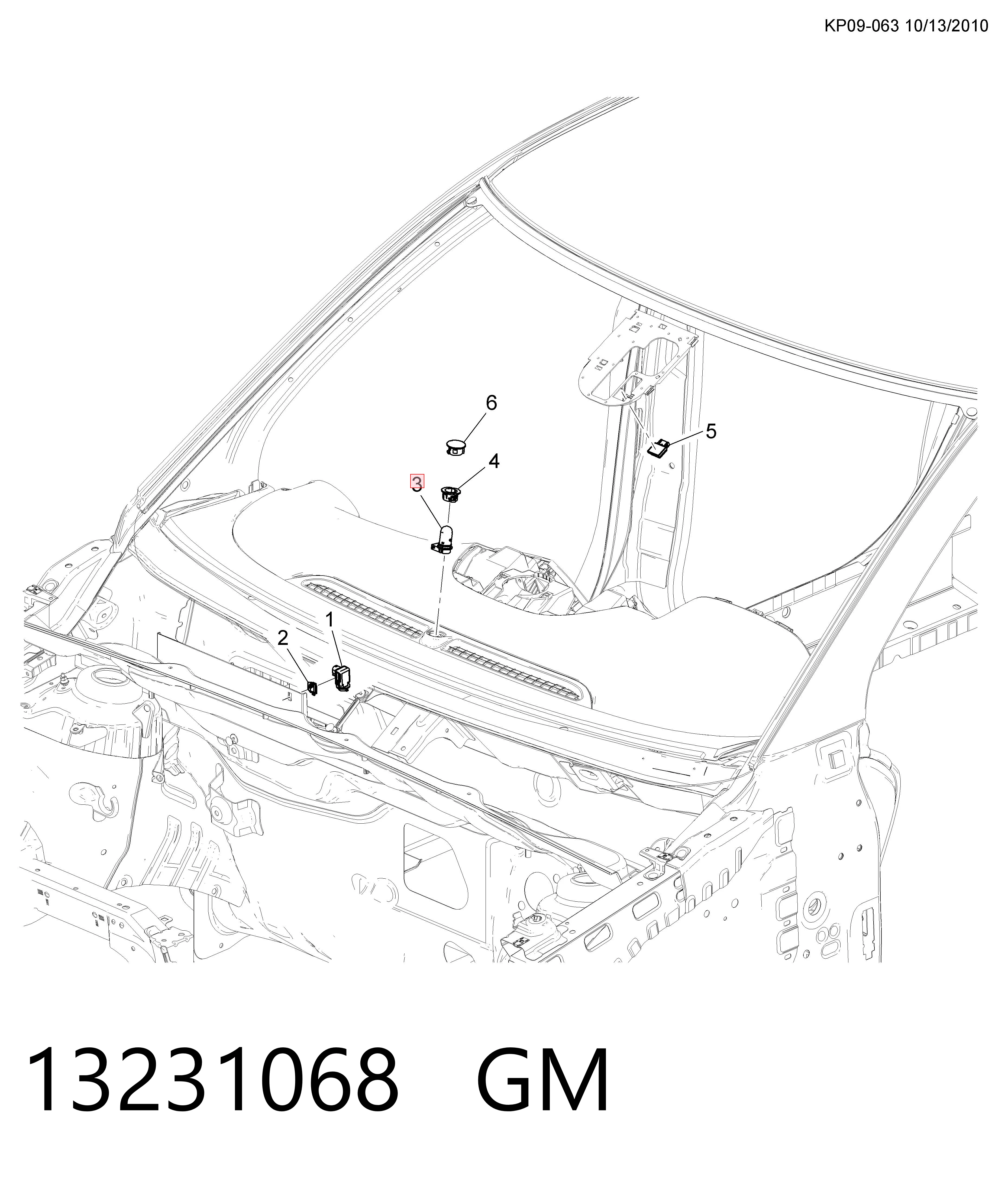 13231068 General Motors Датчик дощу