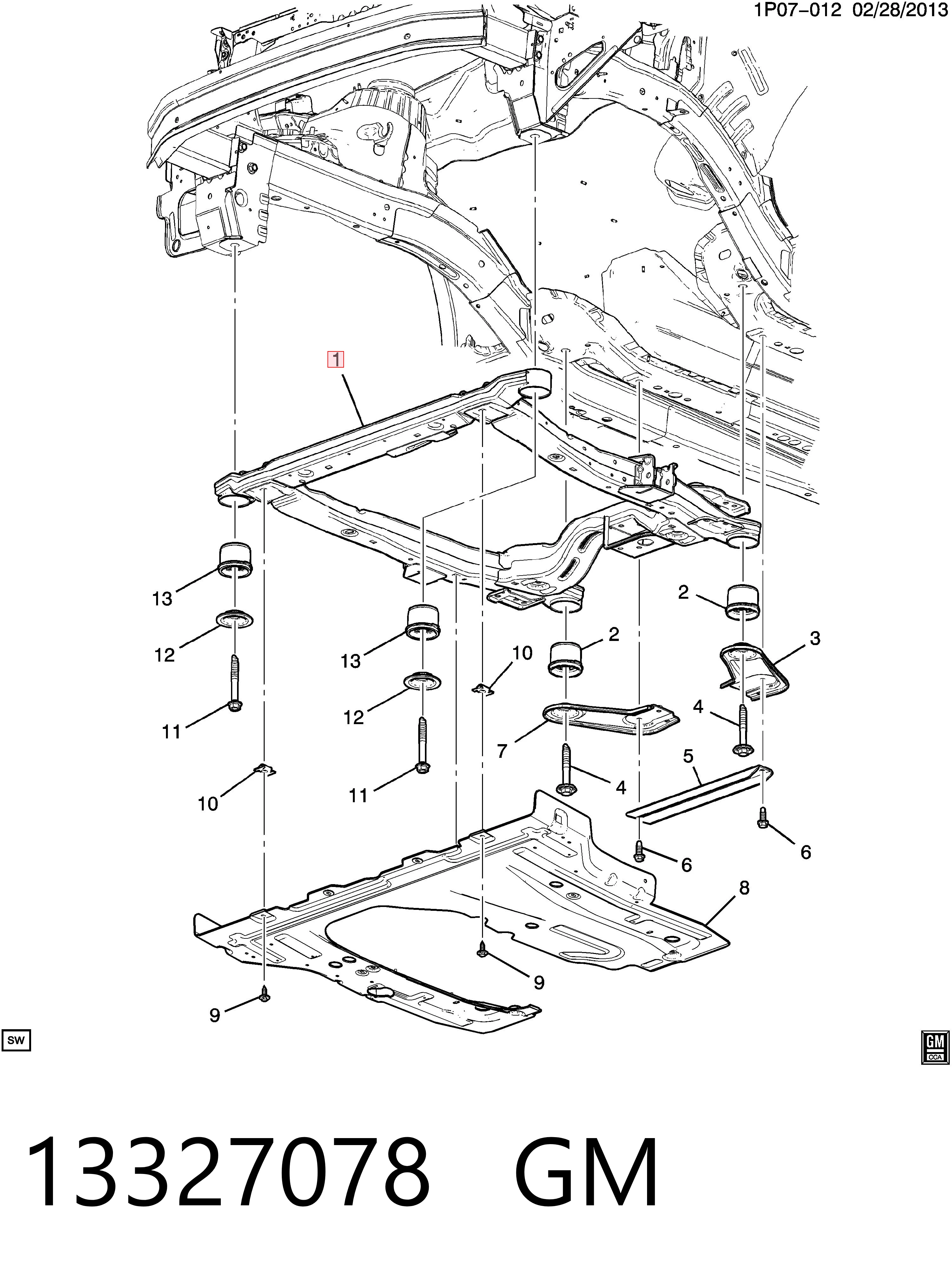 13470627 Peugeot/Citroen Передня балка