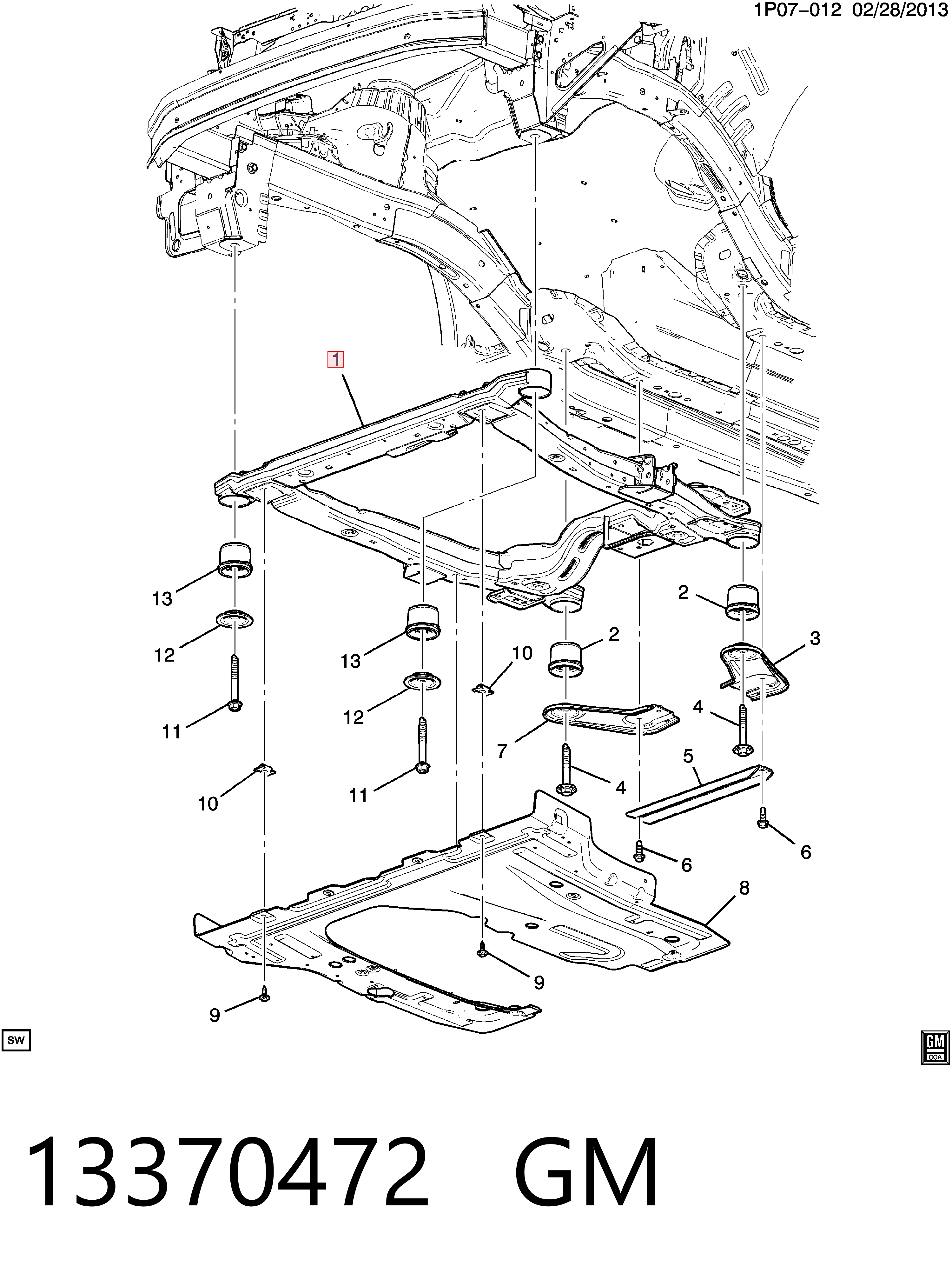 Підрамник передньої підвіски Peugeot/Citroen 13470627 ціна, від 88.68 USD