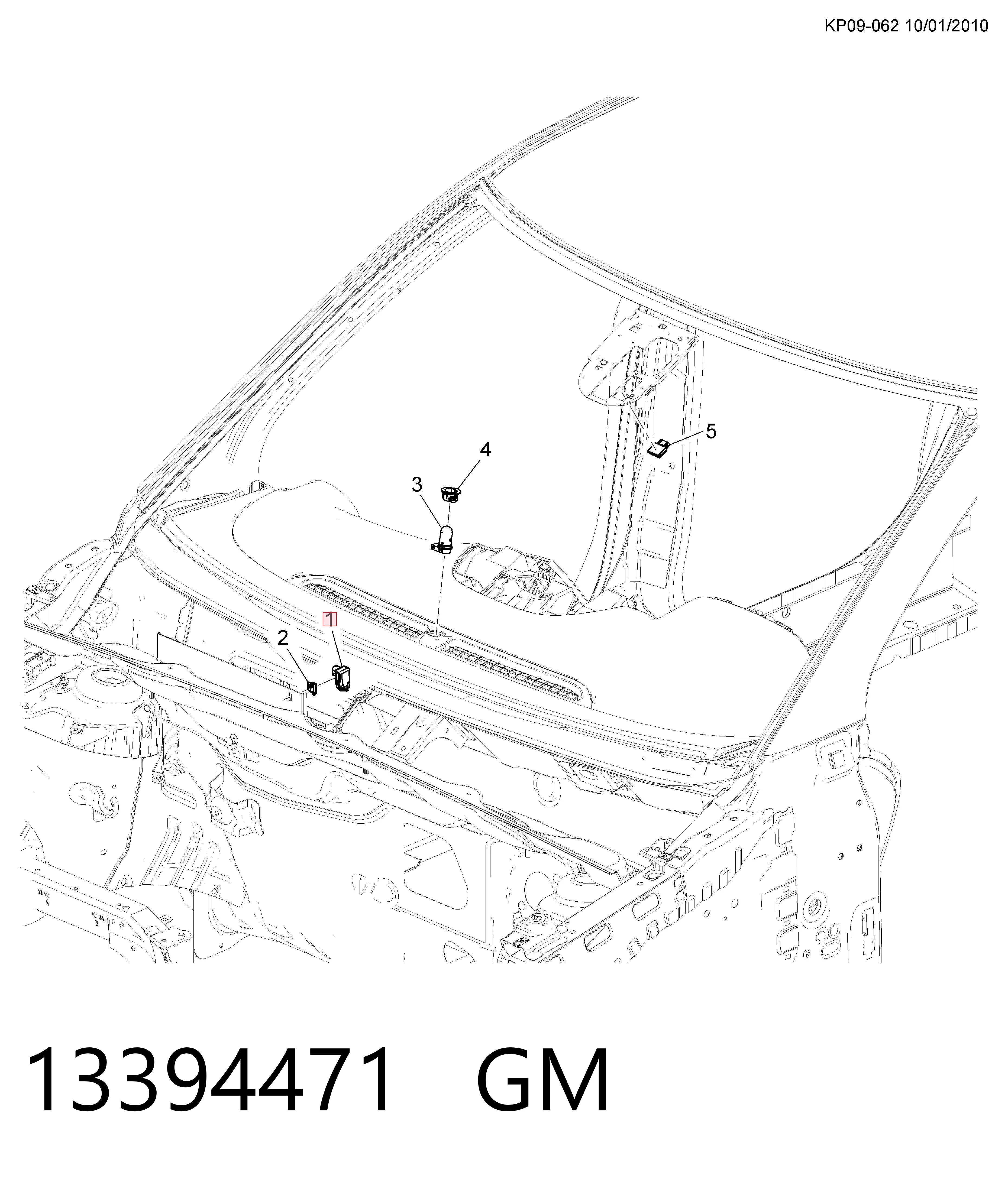 13394471 General Motors Датчик забруднення повітря