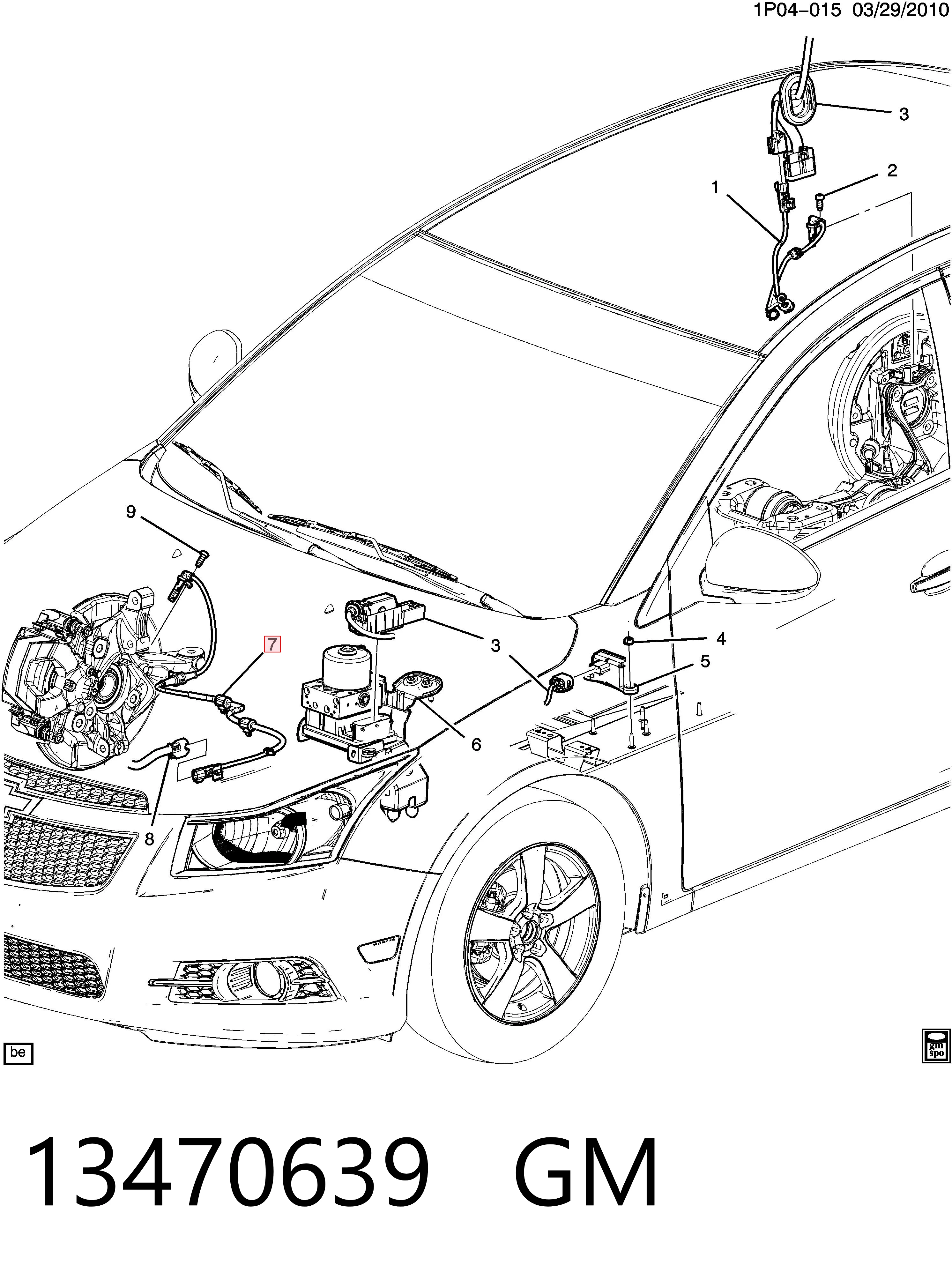 13470639 General Motors Датчик АБС