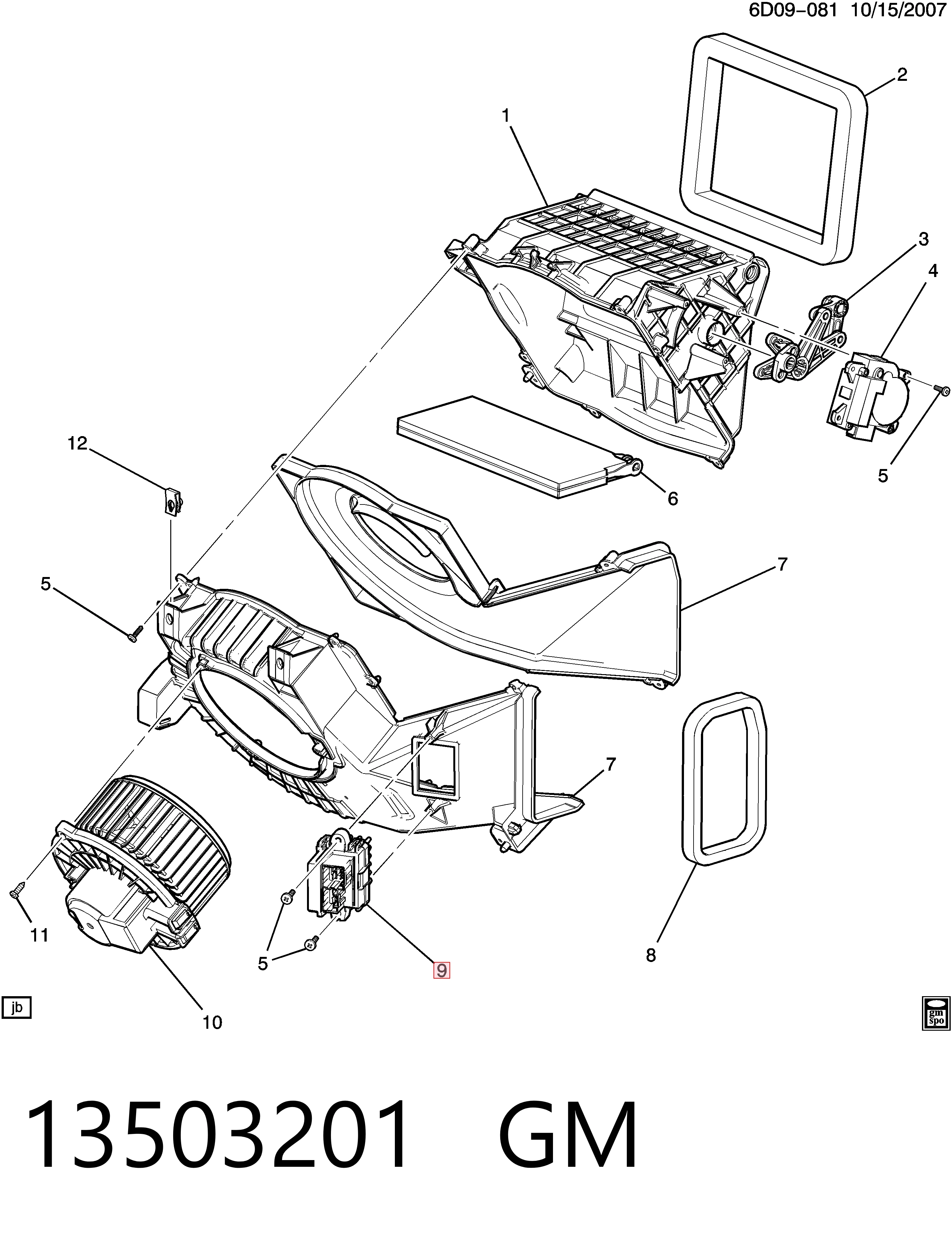 13503201 General Motors Регулятор оборотів пічки