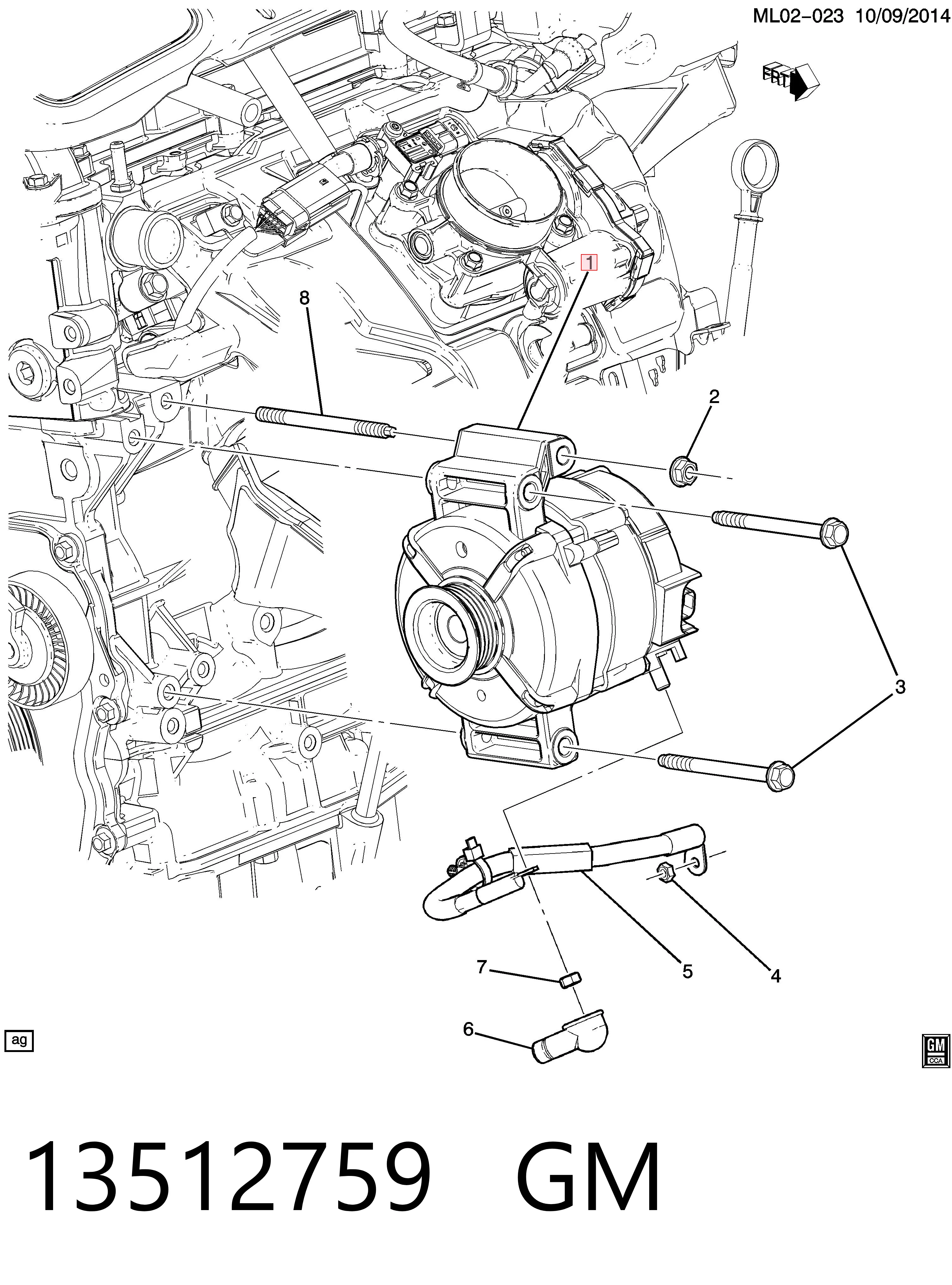 13512759 General Motors Авто генератор