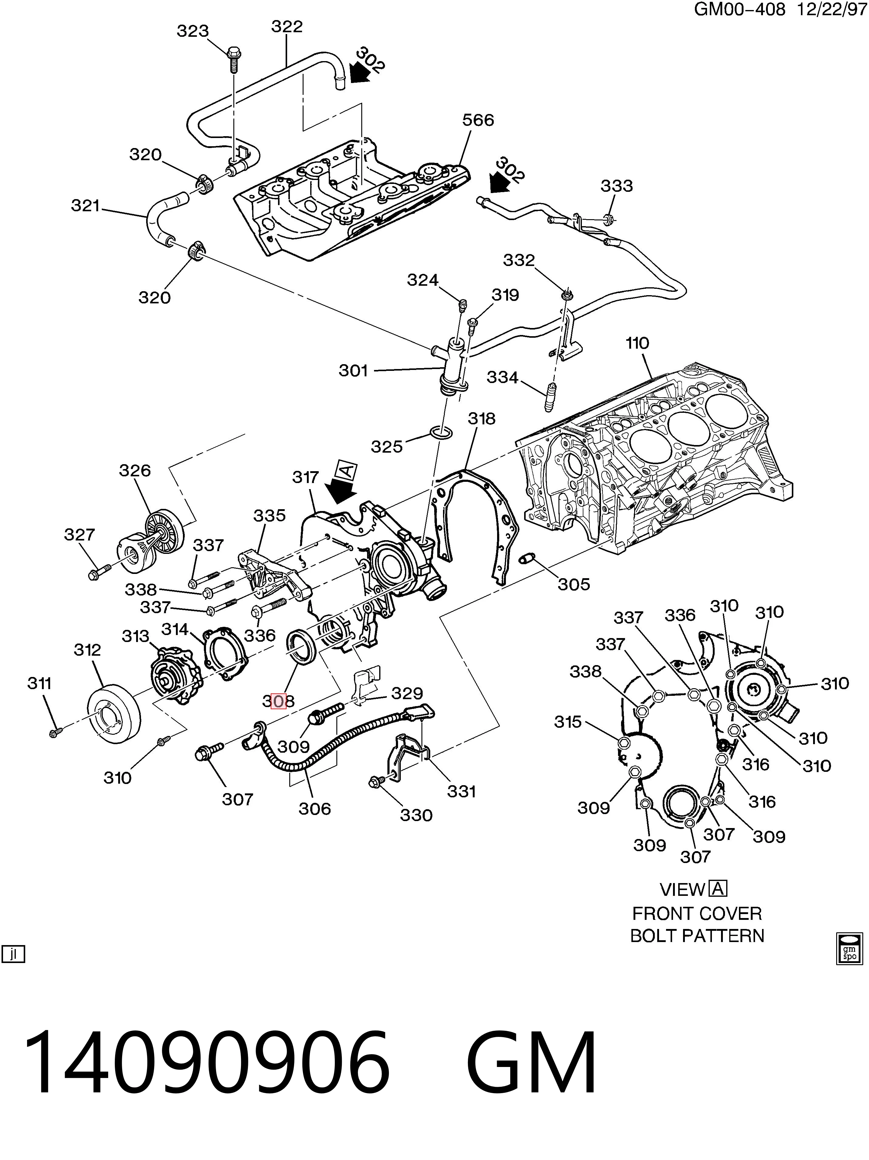 Сальник коленвалу 10128316 Opel