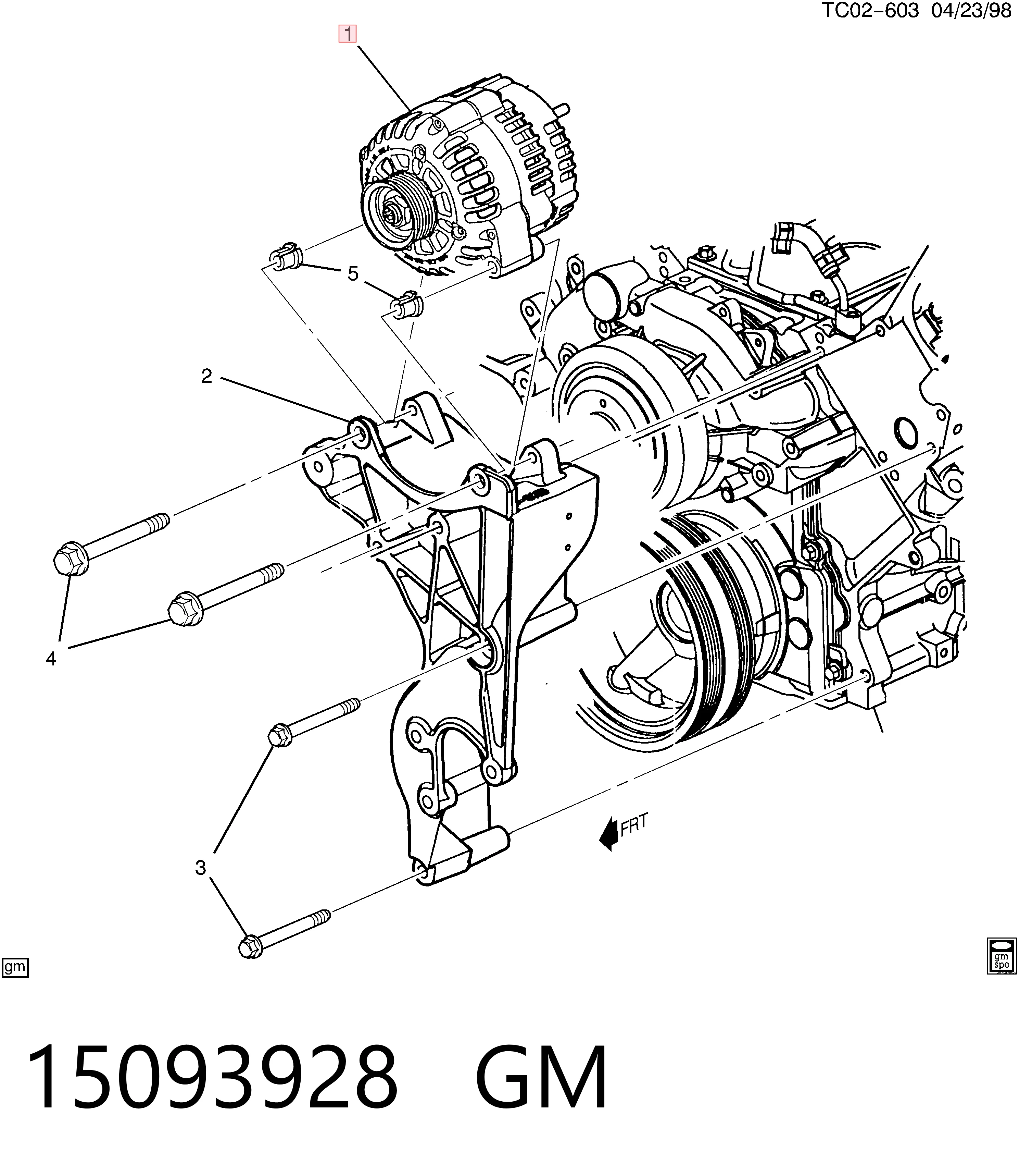 15093928 General Motors Авто генератор