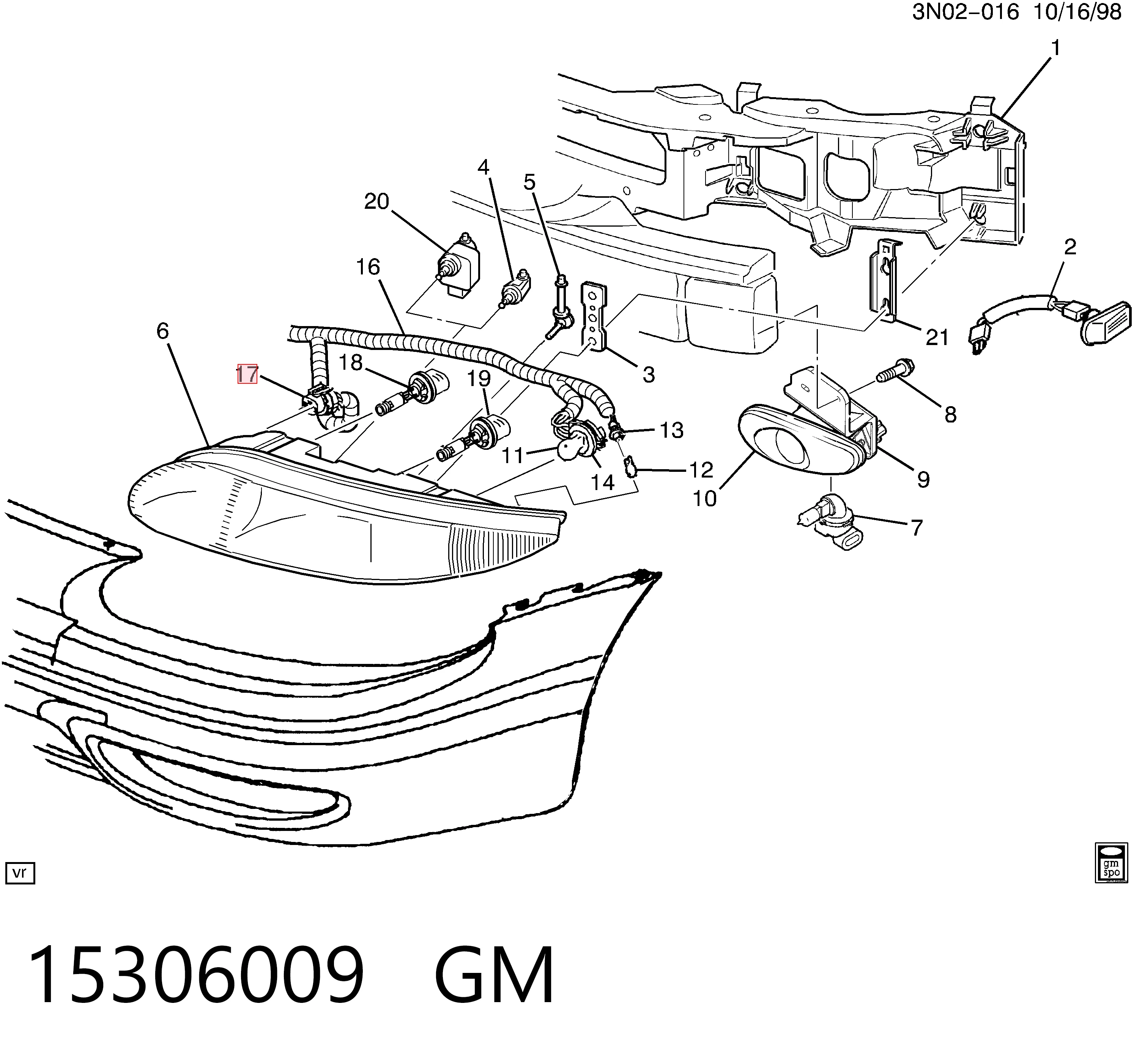 15306009 General Motors Авто генератор