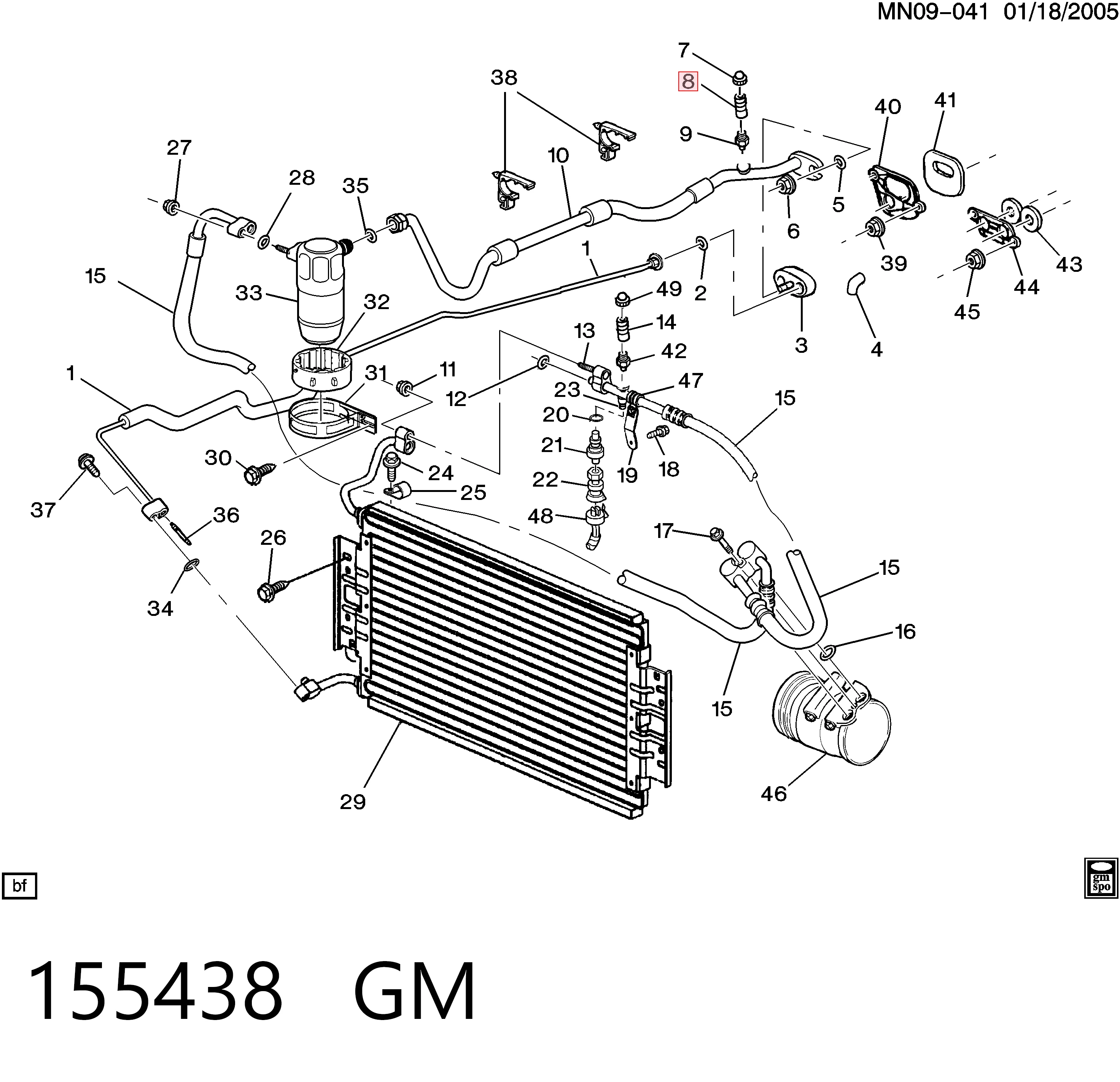 155438 General Motors Кран пічки (обігрівача)