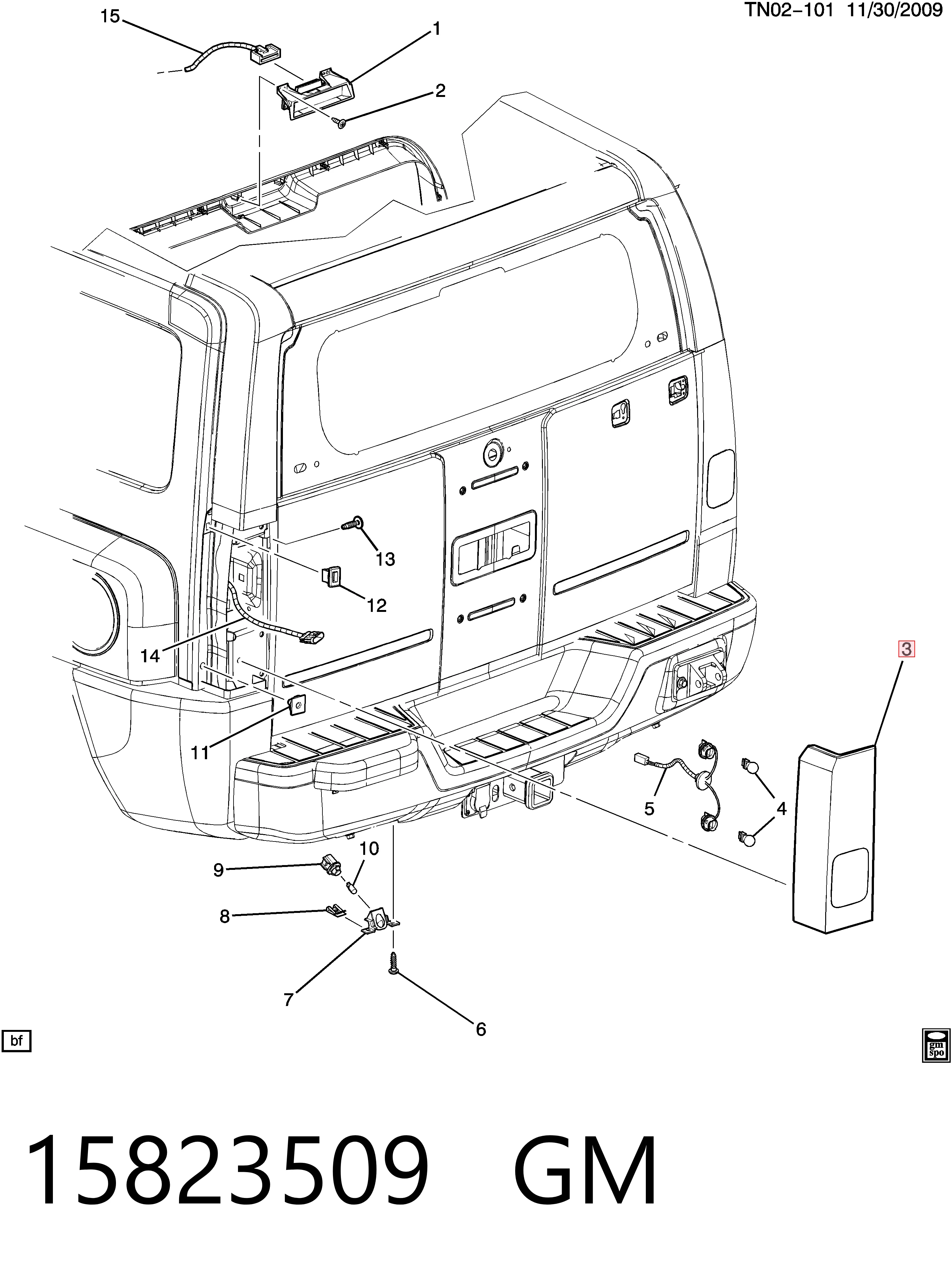 Задня ліва фара на Hummer H3  