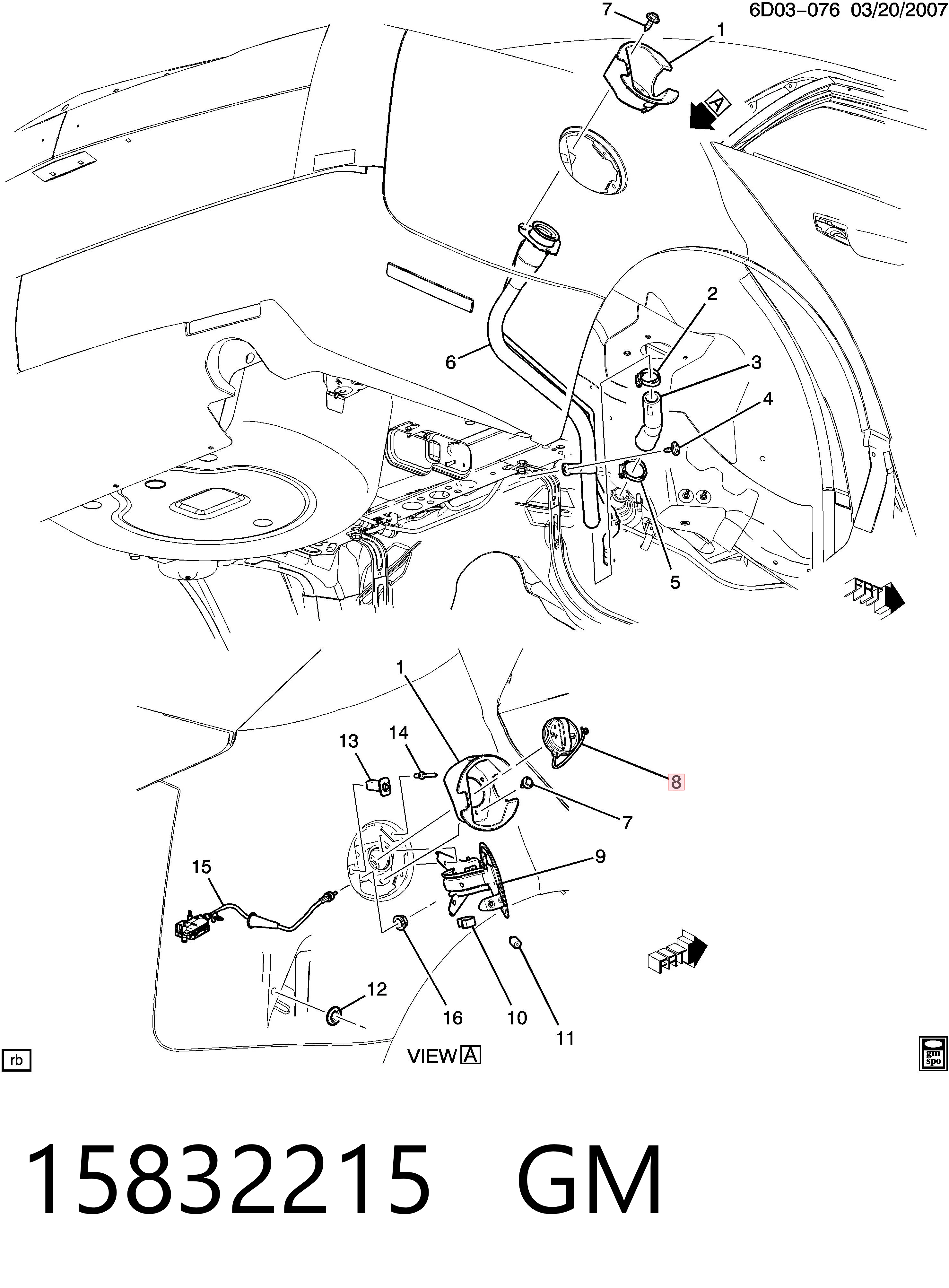 Пробка бензобаку 10372246 Opel