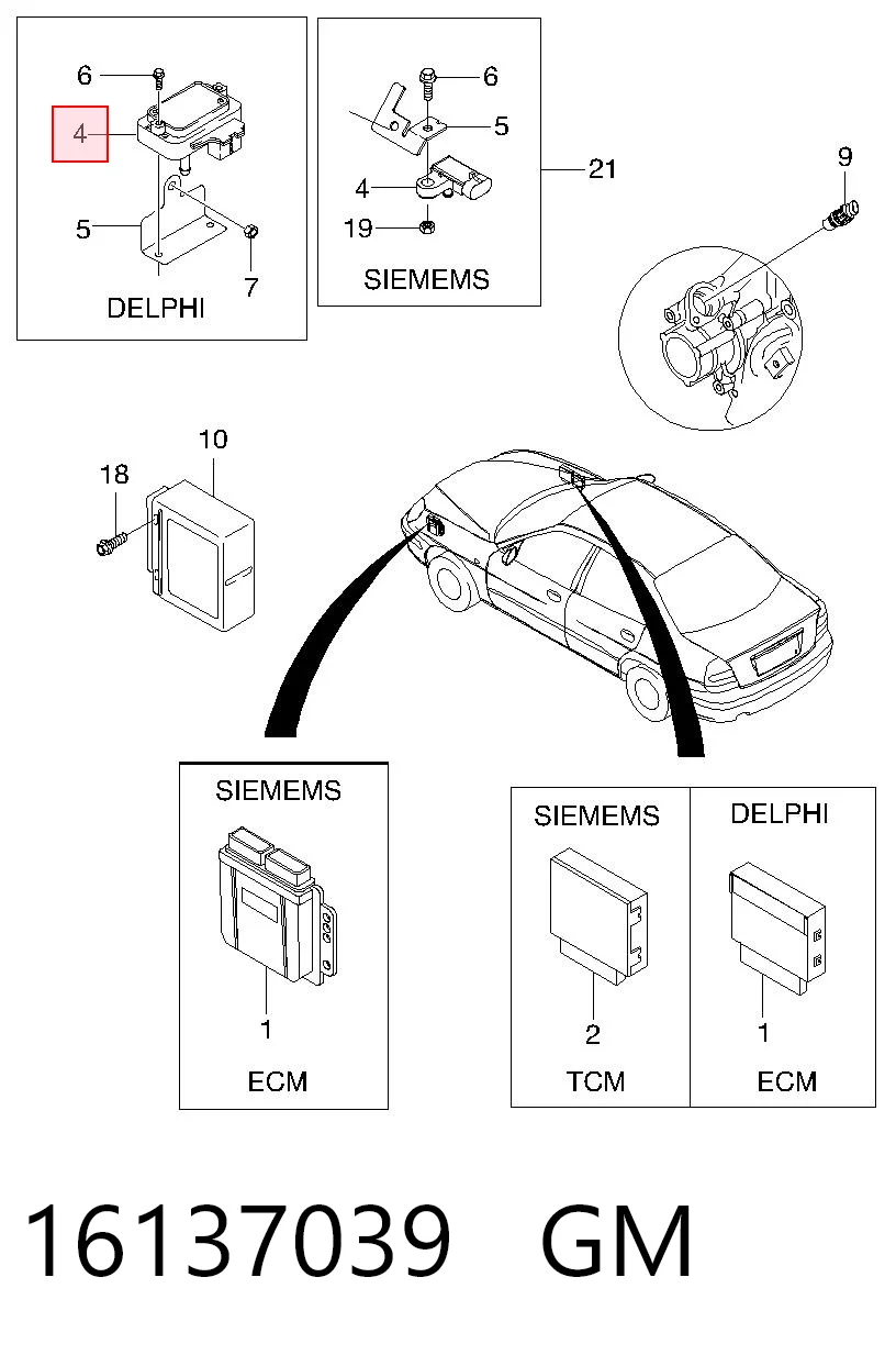 16137039 General Motors Датчик наддува